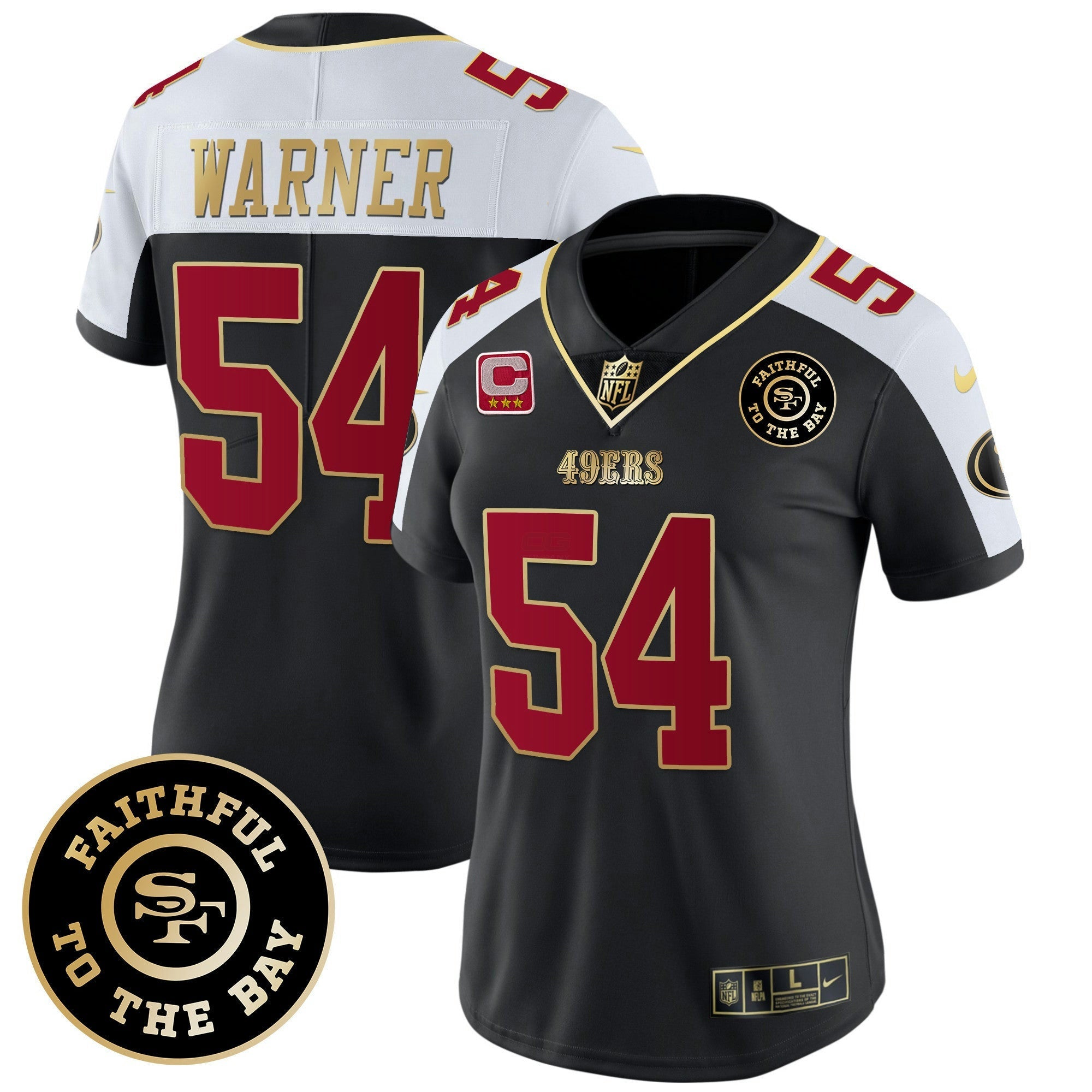 Camisa NFL Women’s Faithful To The Bay 2024 Patch Vapor Limited Jersey