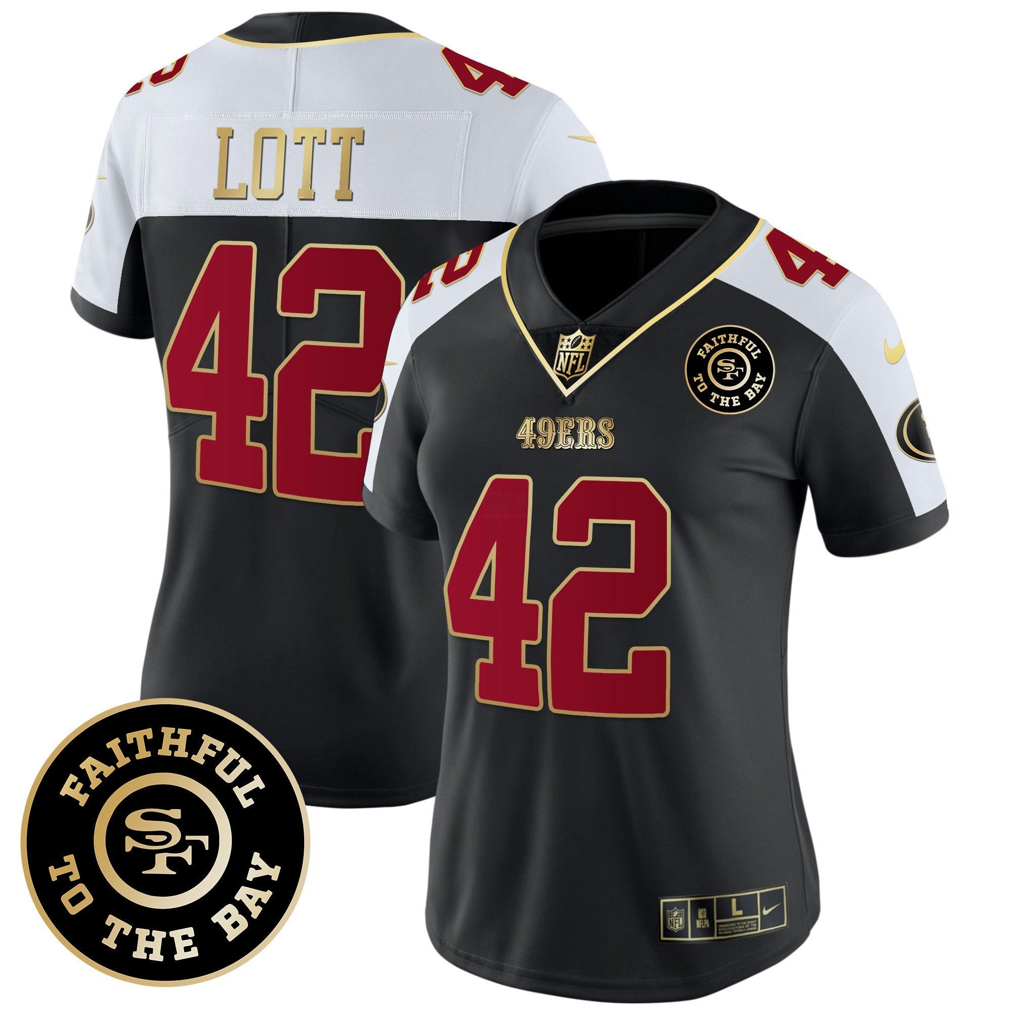 Camisa NFL Women’s Faithful To The Bay 2024 Patch Vapor Limited Jersey