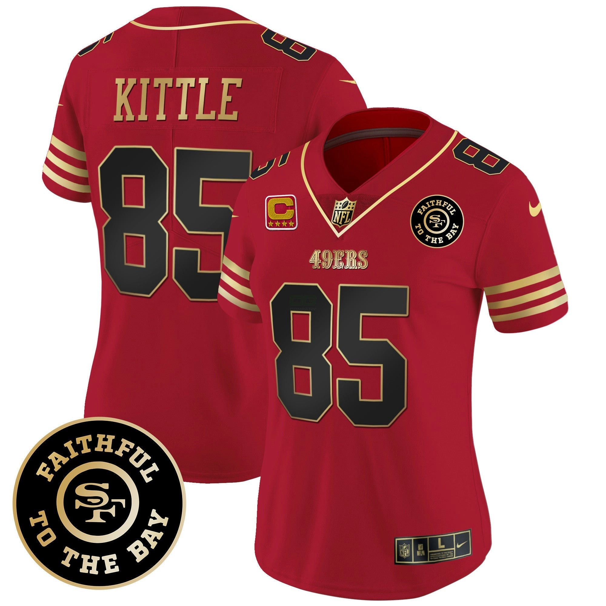 Camisa NFL Women’s Faithful To The Bay 2024 Patch Vapor Limited Jersey