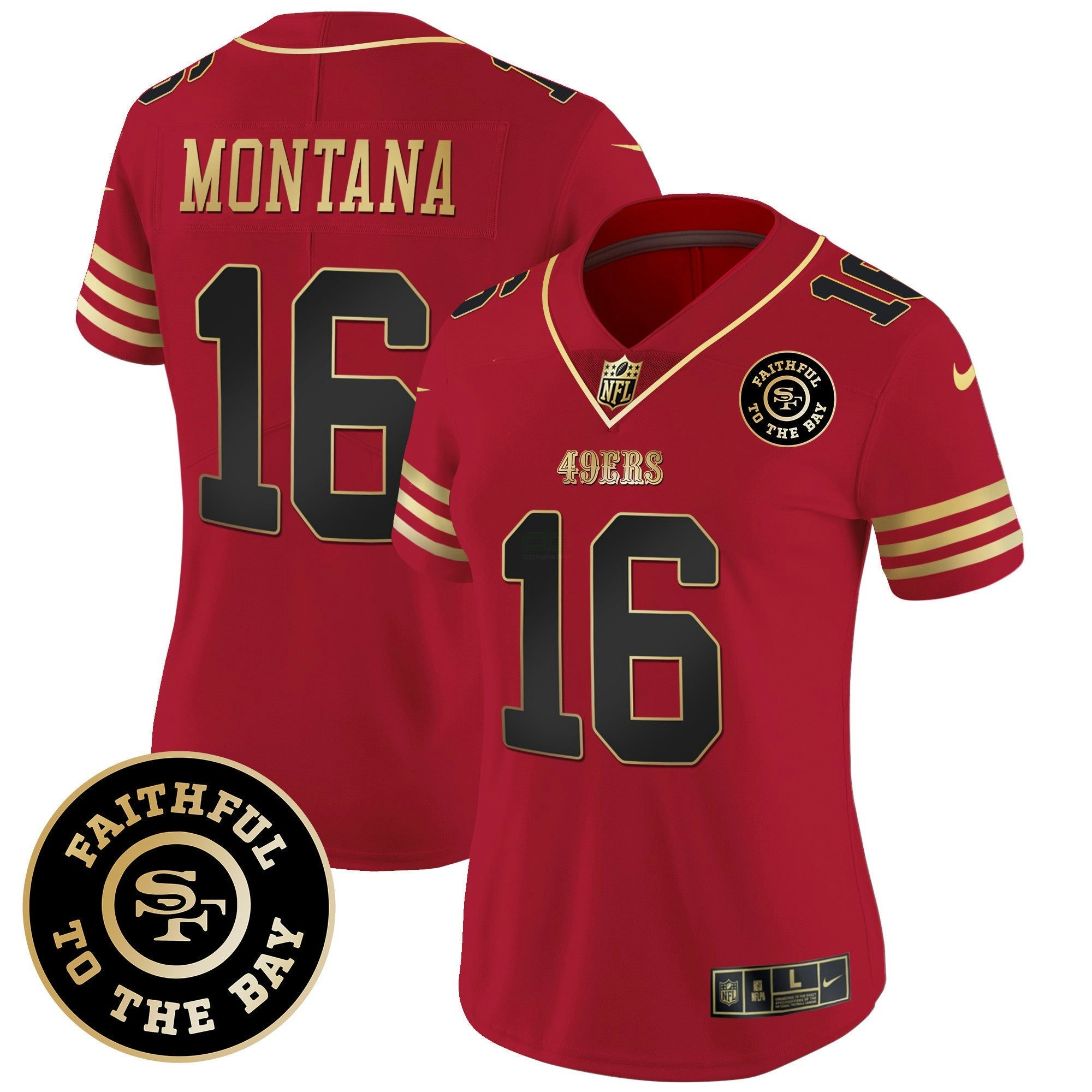Camisa NFL Women’s Faithful To The Bay 2024 Patch Vapor Limited Jersey