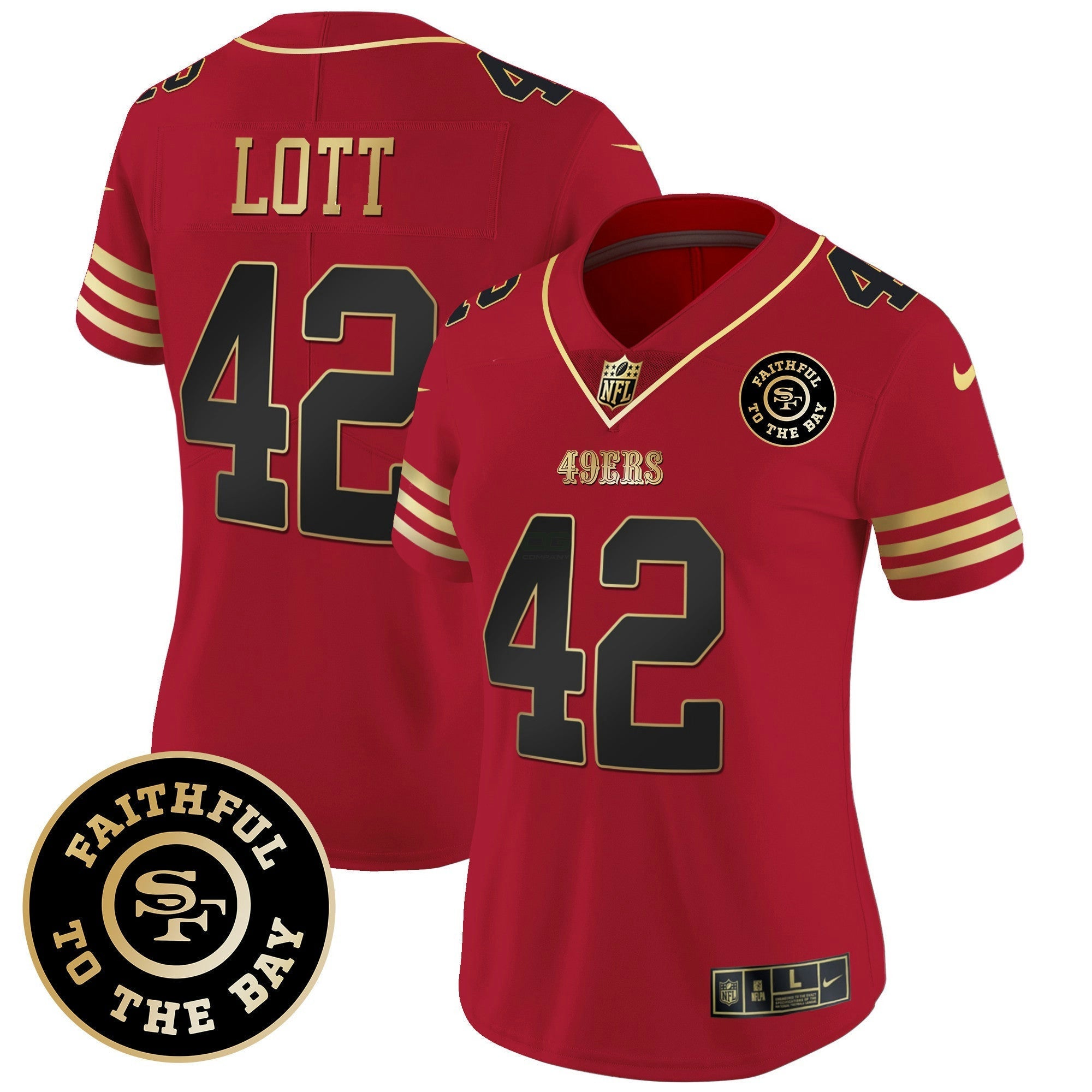 Camisa NFL Women’s Faithful To The Bay 2024 Patch Vapor Limited Jersey