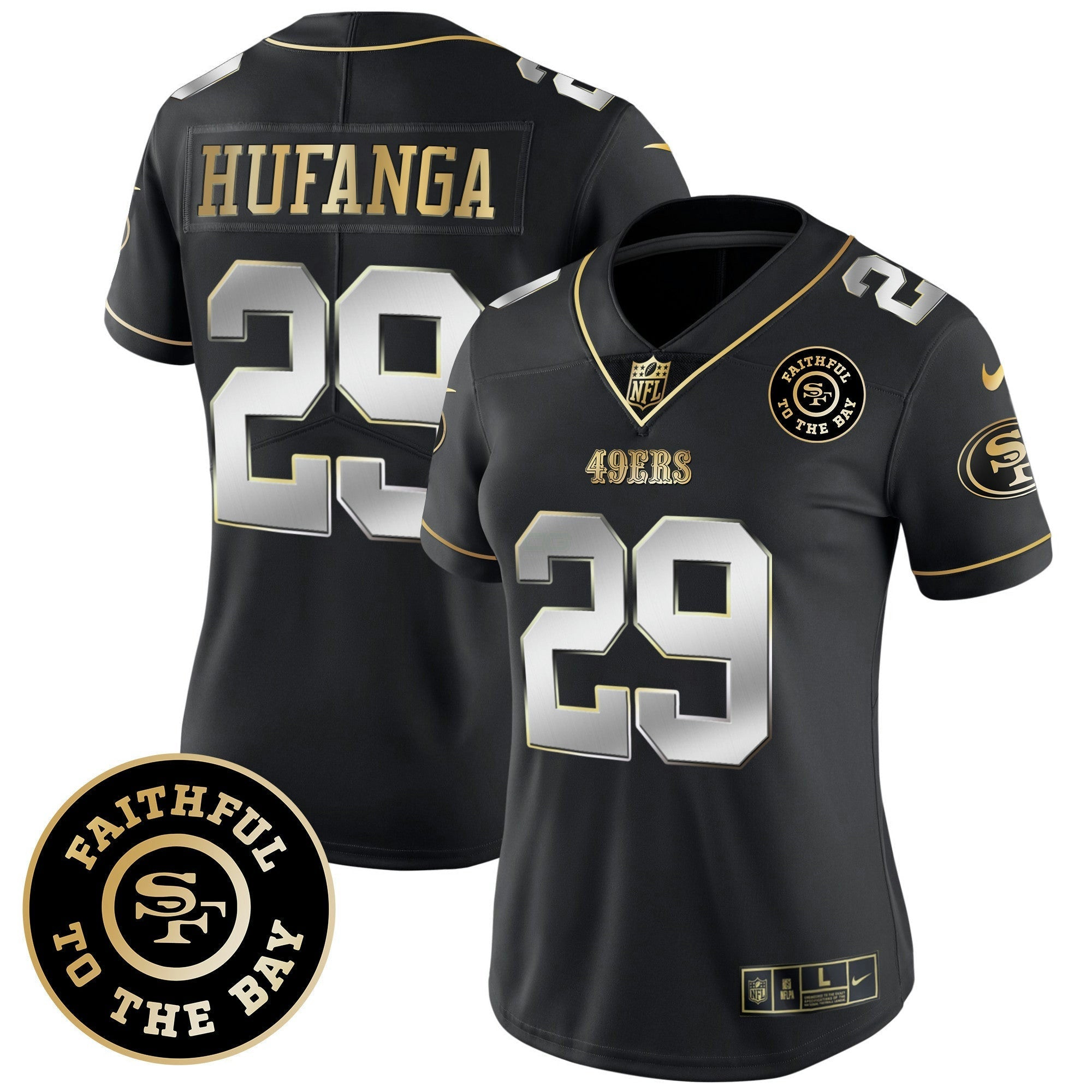 Camisa NFL Women’s Faithful To The Bay 2024 Patch Vapor Limited Jersey