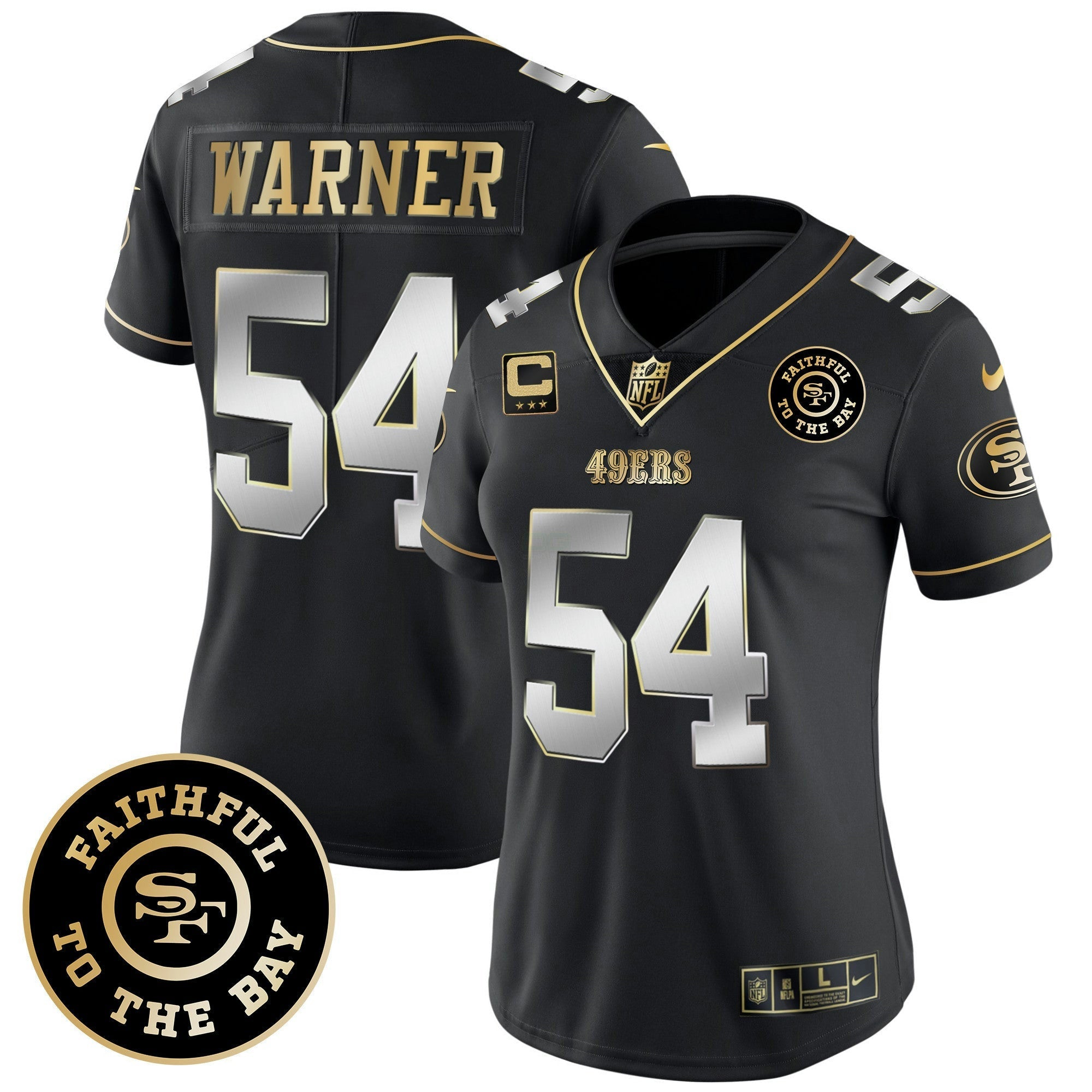 Camisa NFL Women’s Faithful To The Bay 2024 Patch Vapor Limited Jersey