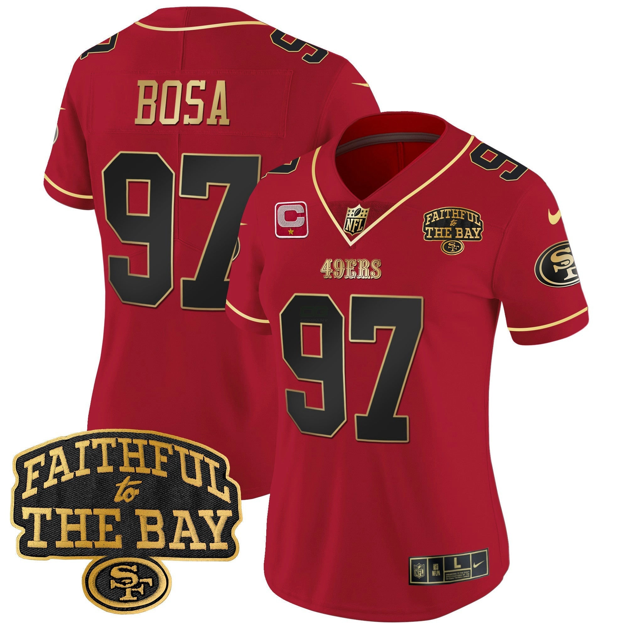 Camisa NFL Women’s Faithful To The Bay Patch Vapor Limited Jersey V8