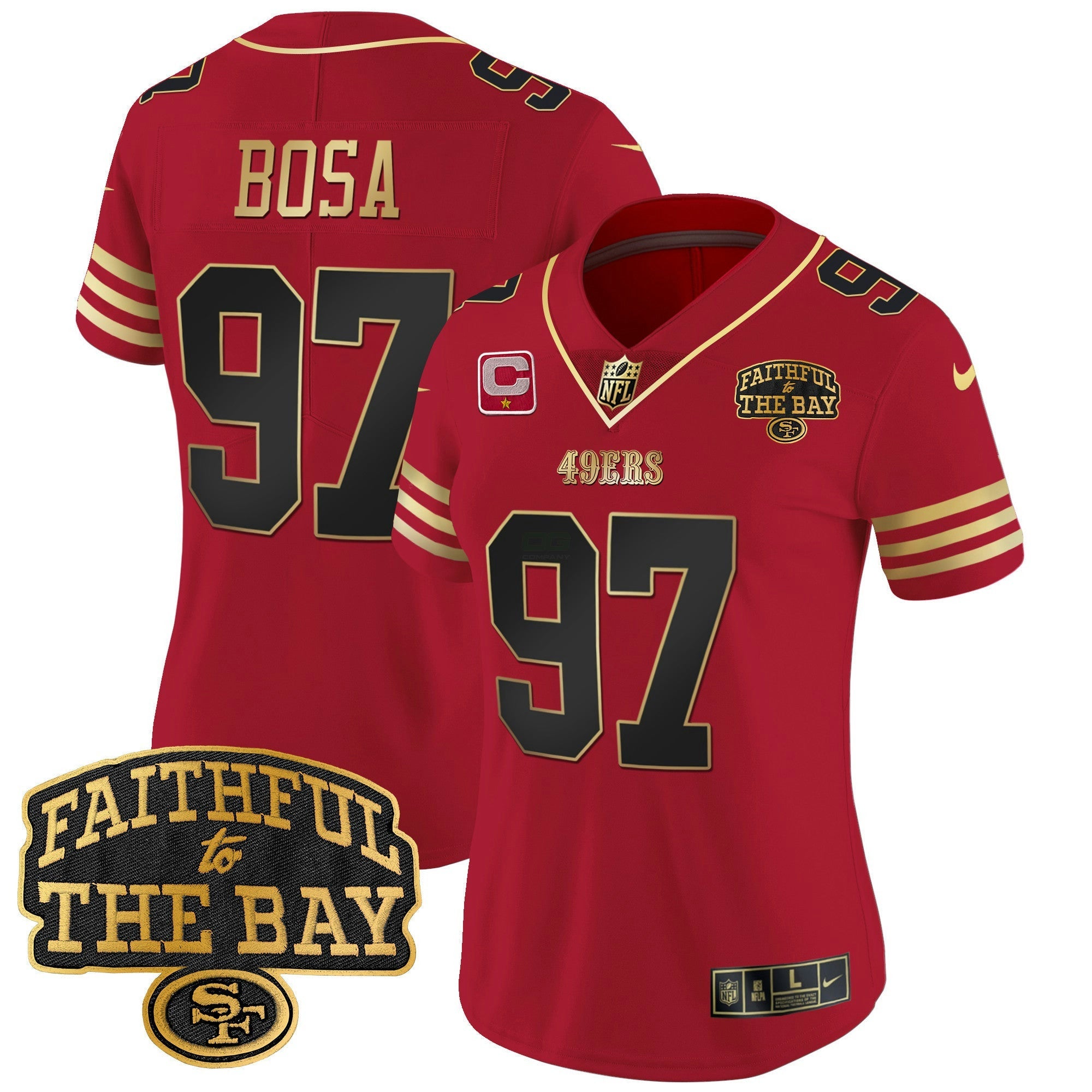 Camisa NFL Women’s Faithful To The Bay Patch Vapor Limited Jersey V8