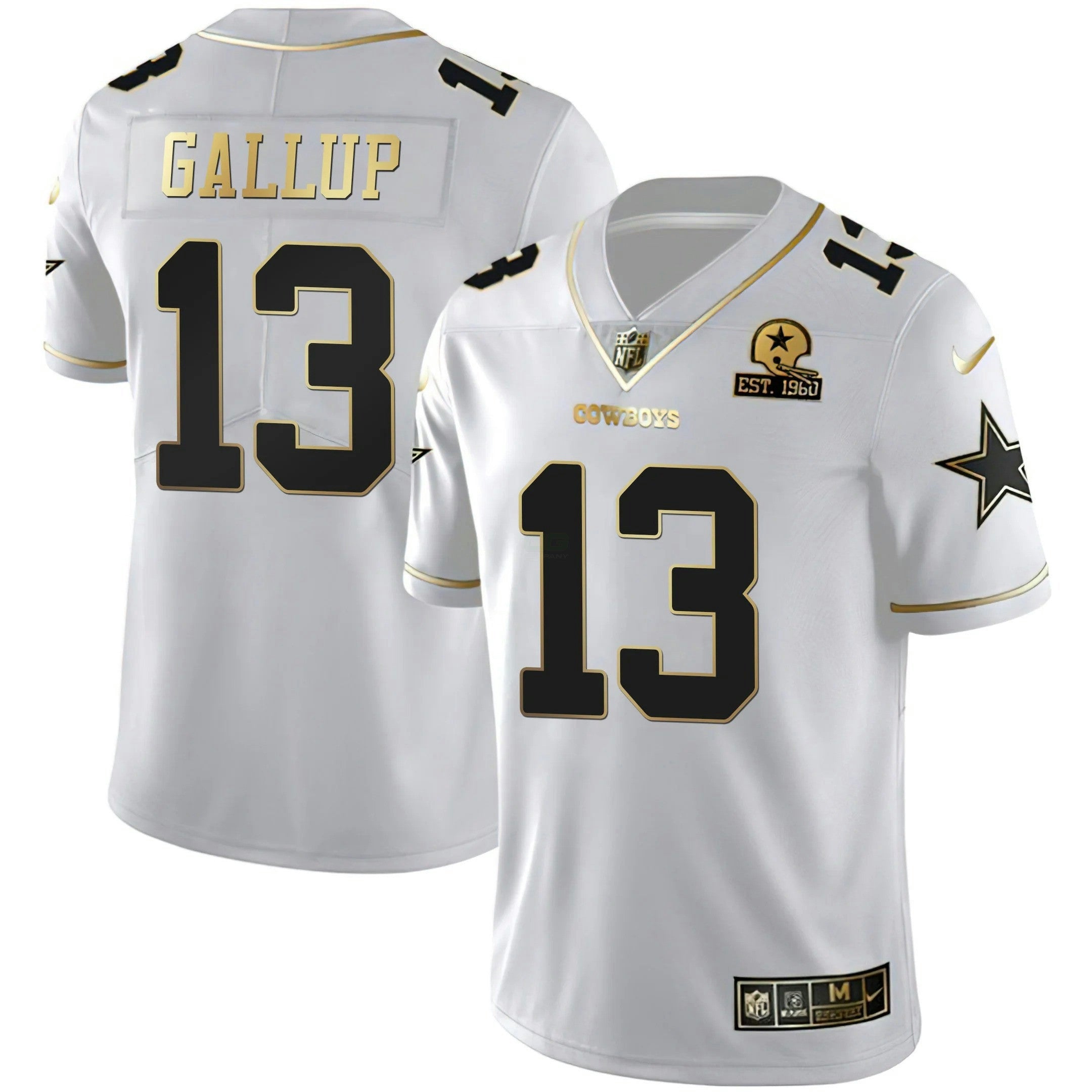 Camisa NFL Women’s Gold & Split Vapor Est 1960 Patch