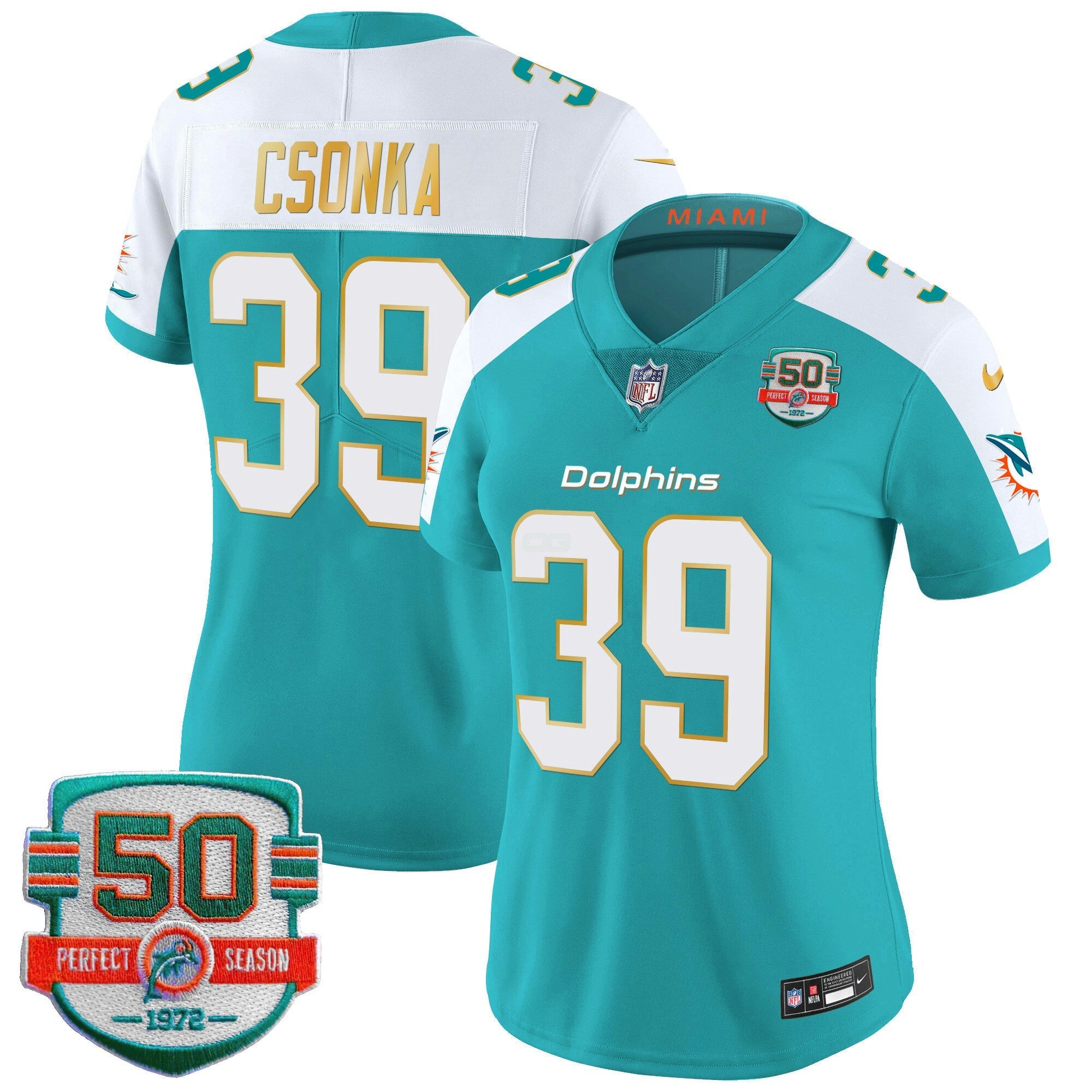Camisa NFL Women’s Gold Trim Vapor Limited Jersey