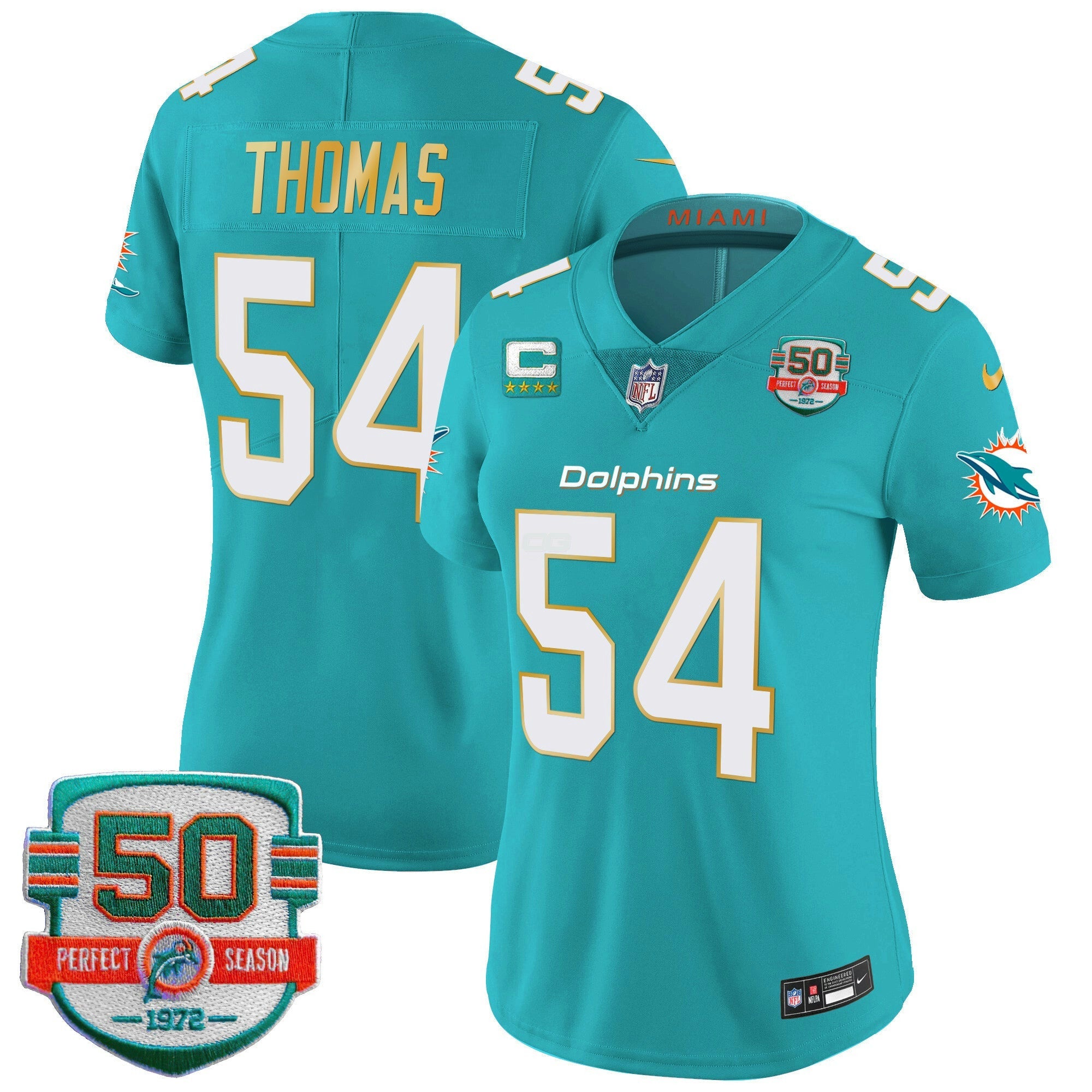 Camisa NFL Women’s Gold Trim Vapor Limited Jersey