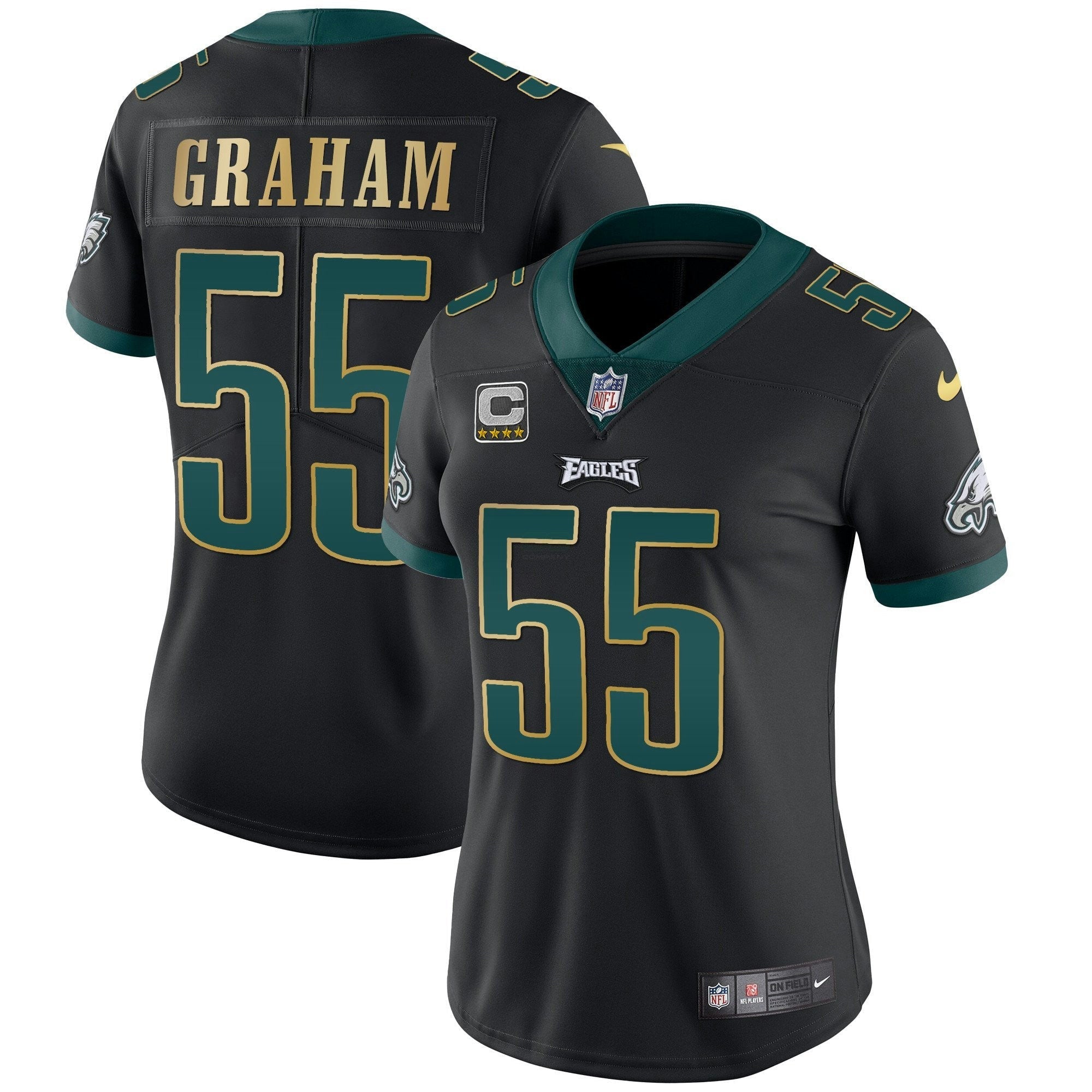 Camisa NFL Women’s Gold Trim Vapor Player Jersey