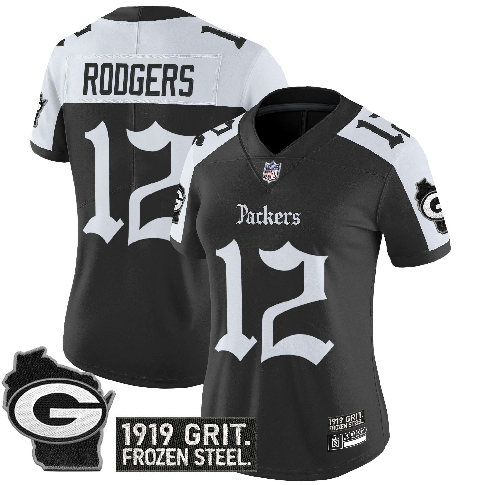 Camisa NFL Women’s Green Bay ‘Gothic Frozen Tundra Edition’ Vapor Limited Jersey