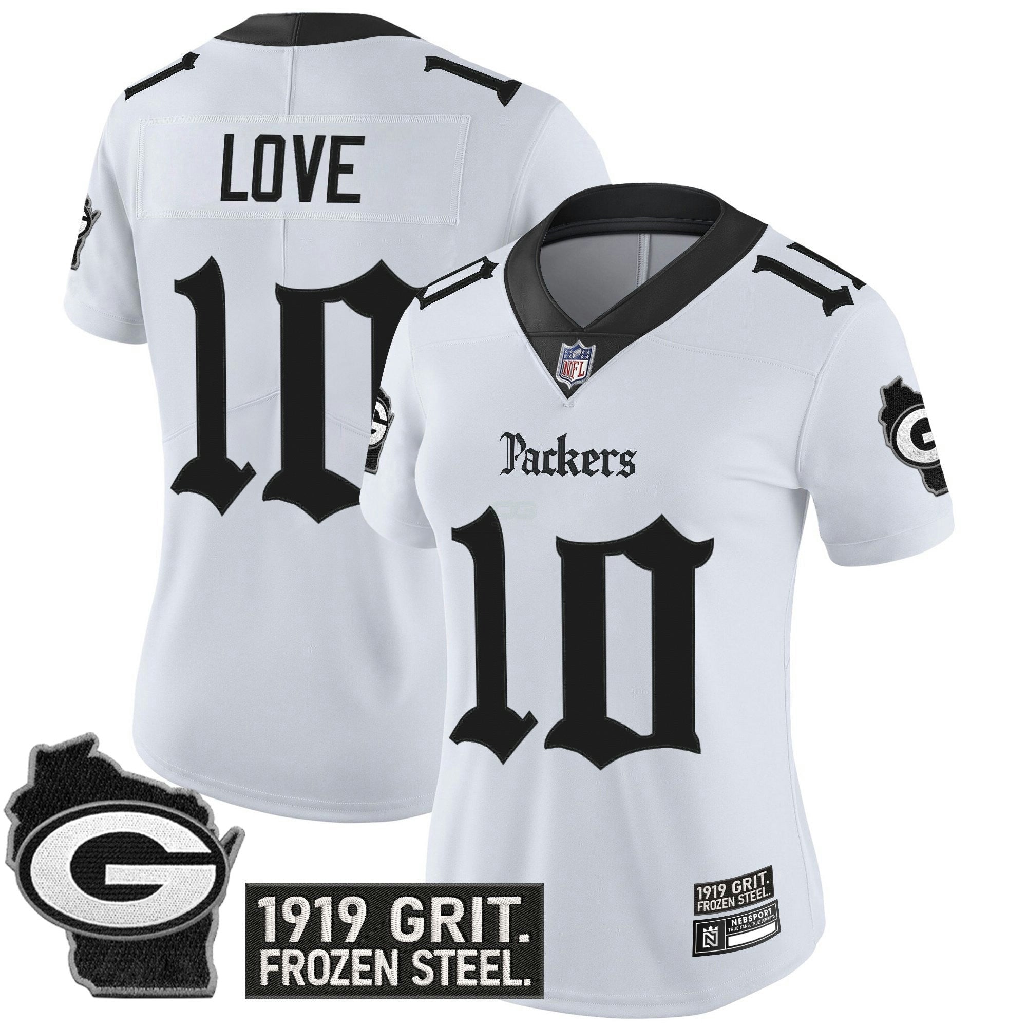 Camisa NFL Women’s Green Bay ‘Gothic Frozen Tundra Edition’ Vapor Limited Jersey