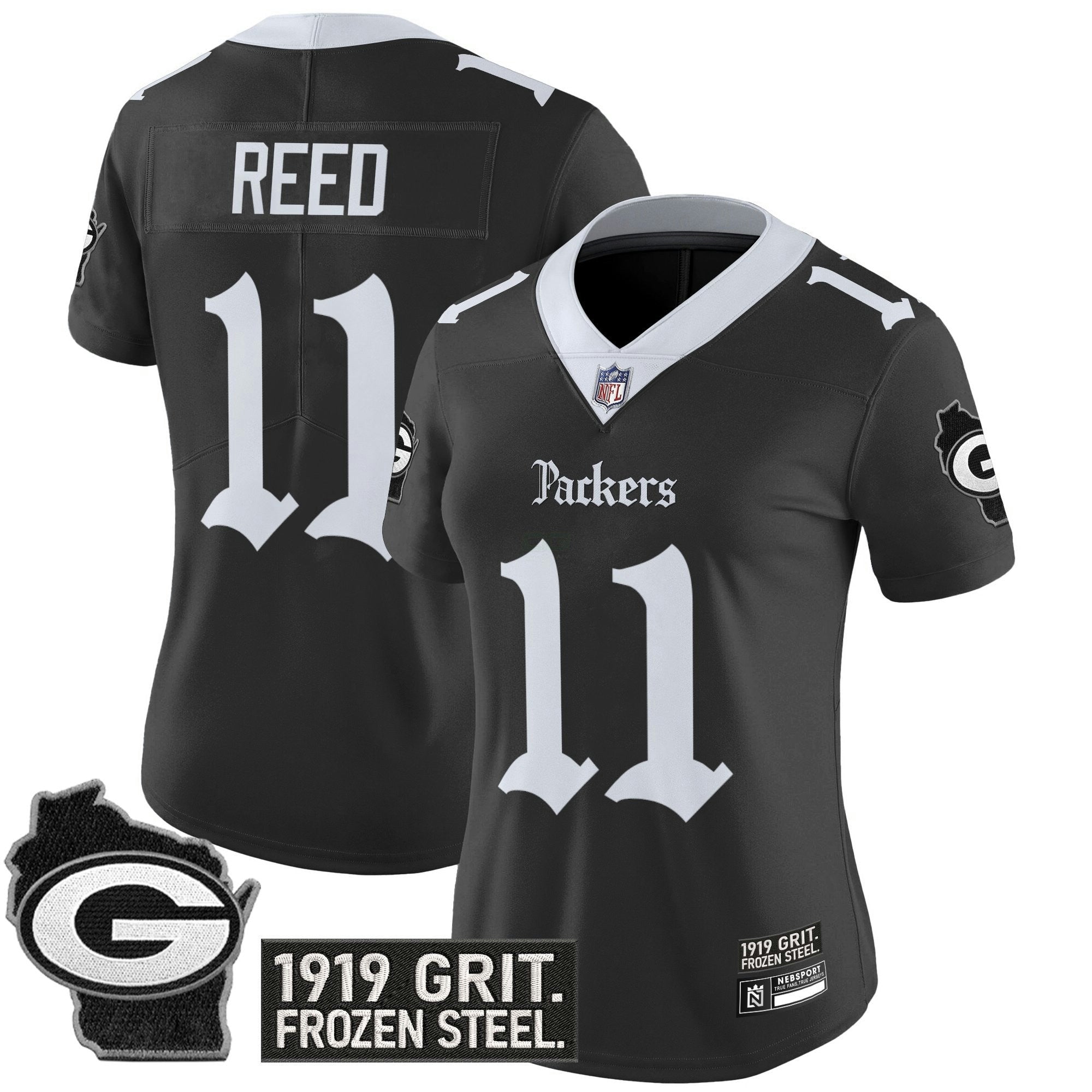Camisa NFL Women’s Green Bay ‘Gothic Frozen Tundra Edition’ Vapor Limited Jersey