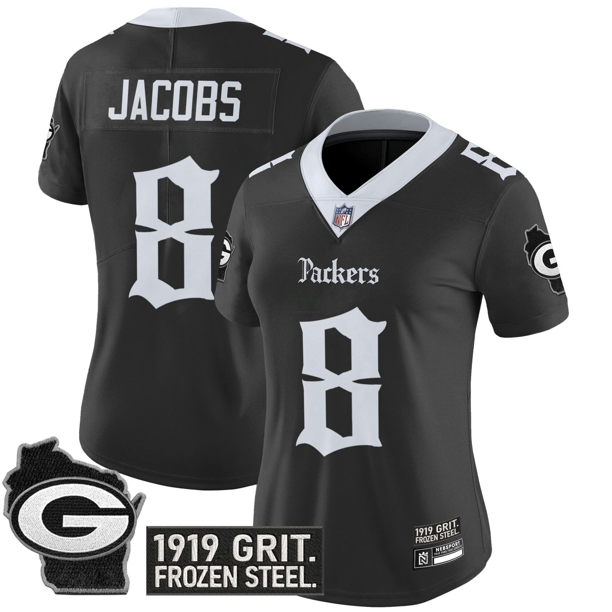 Camisa NFL Women’s Green Bay ‘Gothic Frozen Tundra Edition’ Vapor Limited Jersey