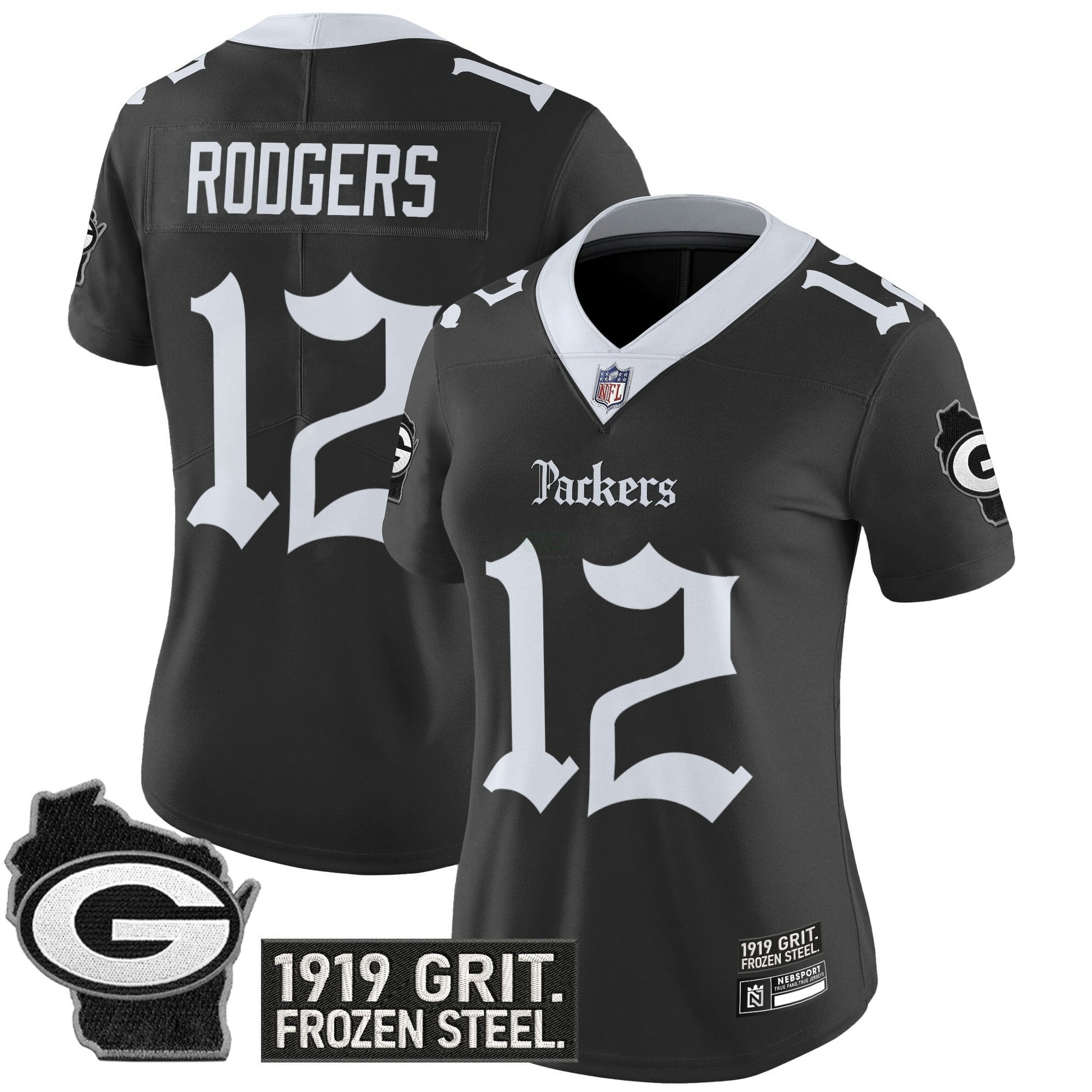 Camisa NFL Women’s Green Bay ‘Gothic Frozen Tundra Edition’ Vapor Limited Jersey