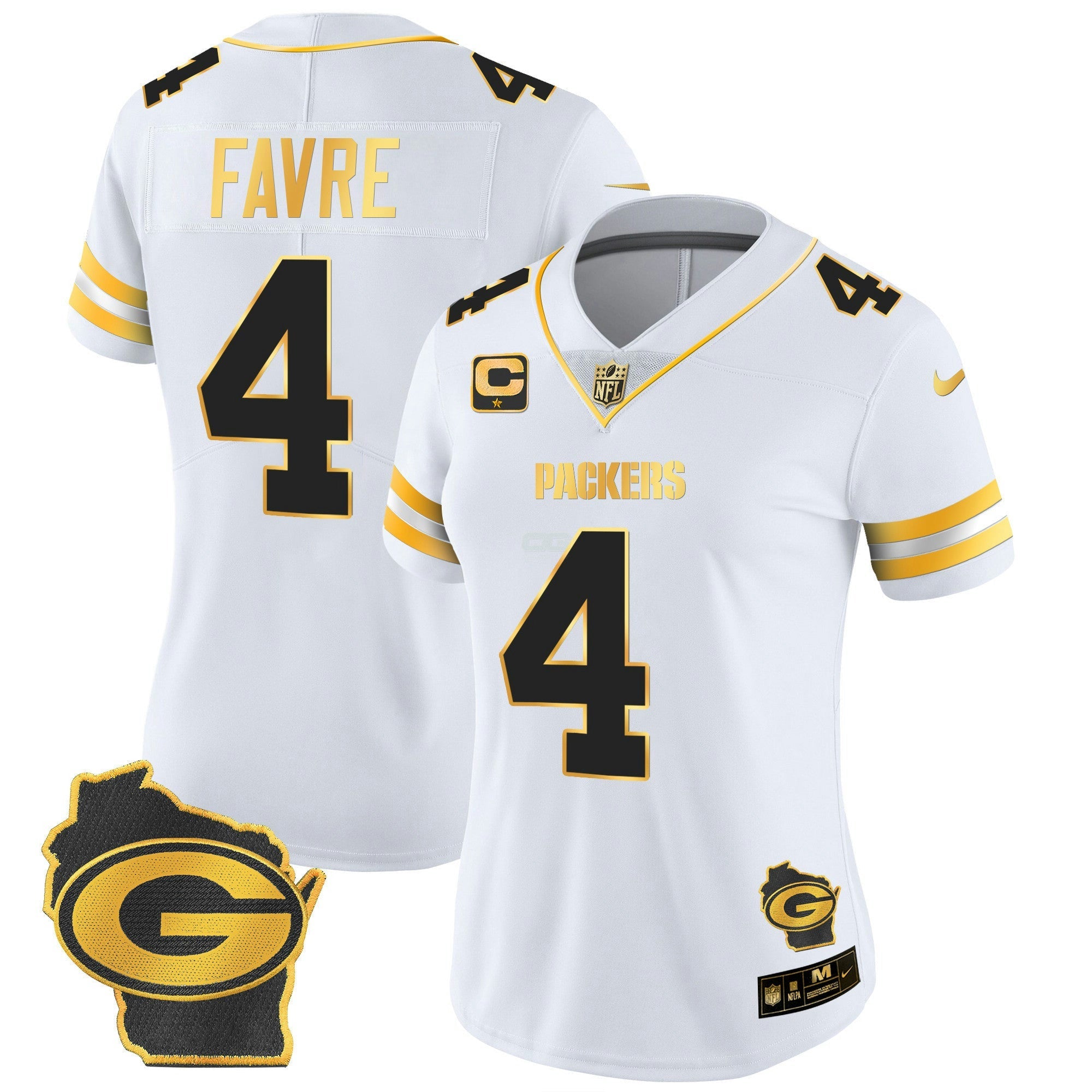 Camisa NFL Women’s Home Patch Dourada Vapor Jersey