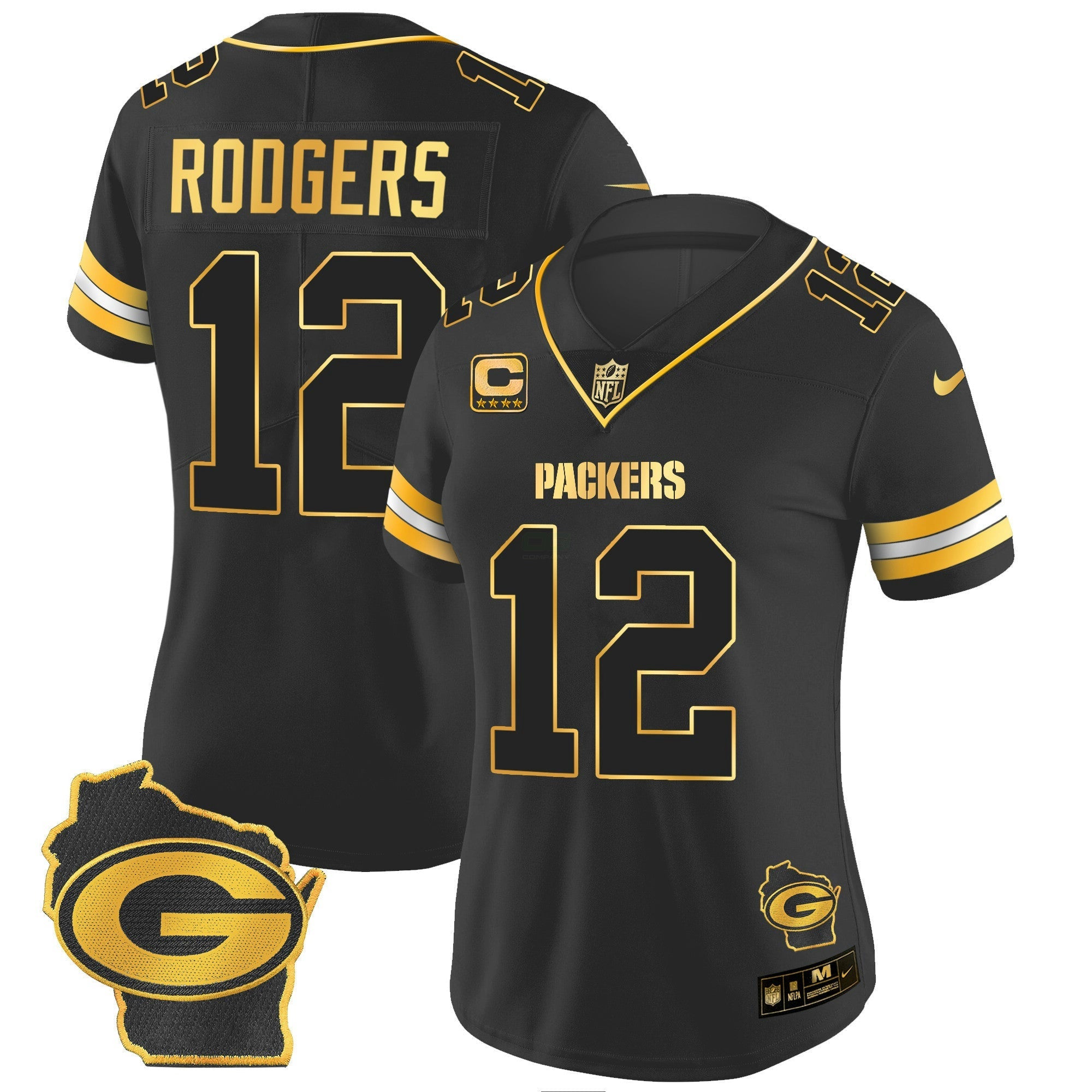 Camisa NFL Women’s Home Patch Dourada Vapor Jersey