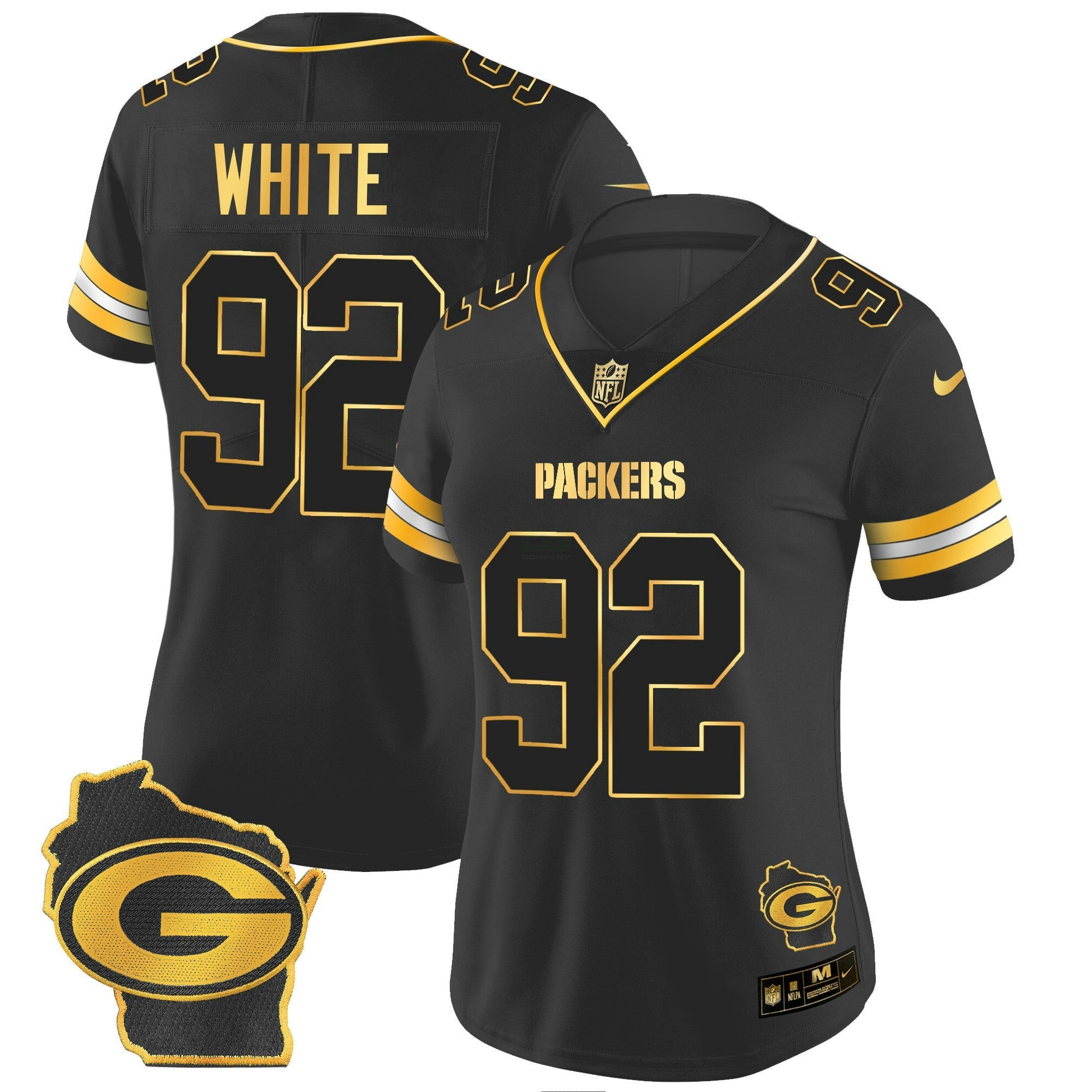 Camisa NFL Women’s Home Patch Dourada Vapor Jersey