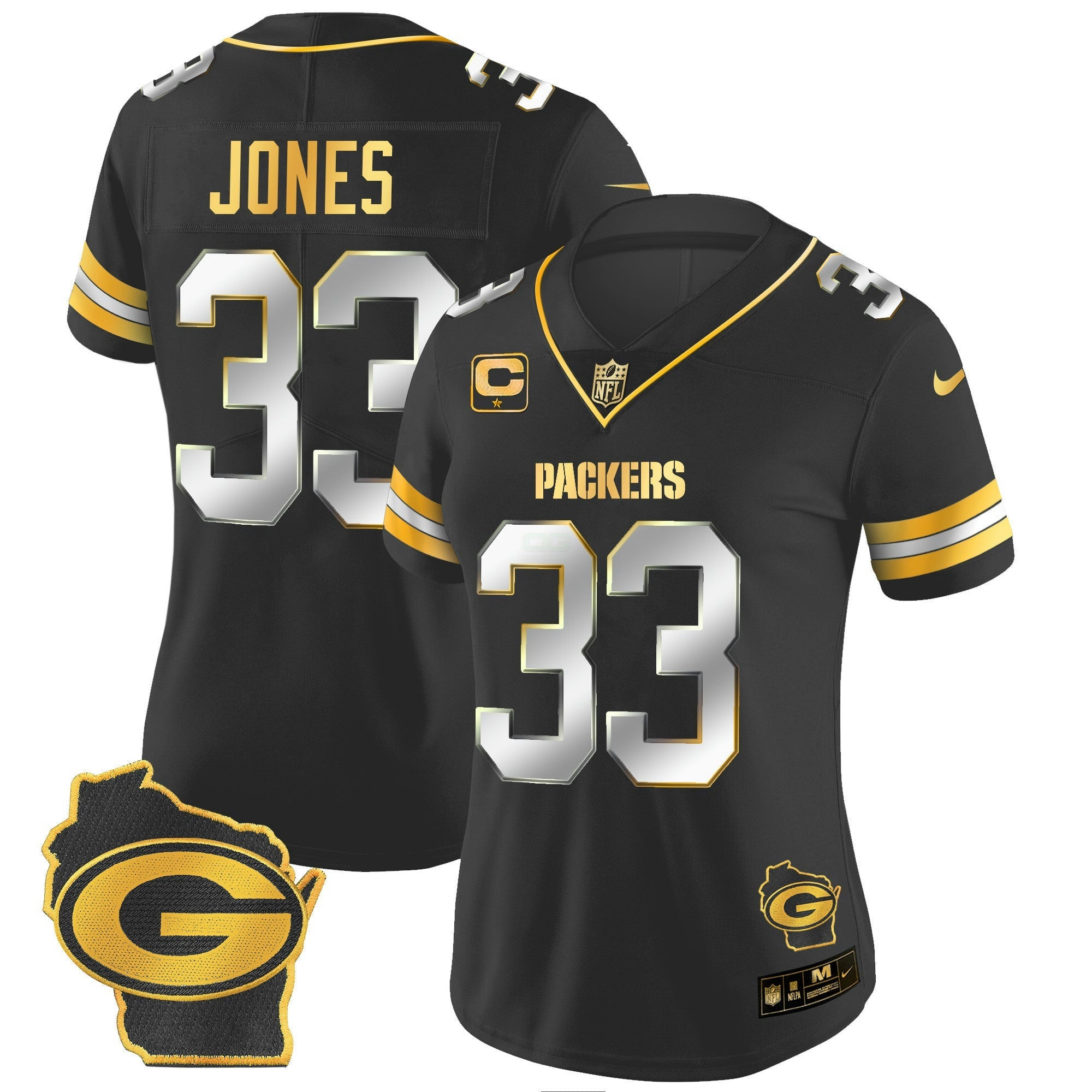 Camisa NFL Women’s Home Patch Dourada Vapor Jersey