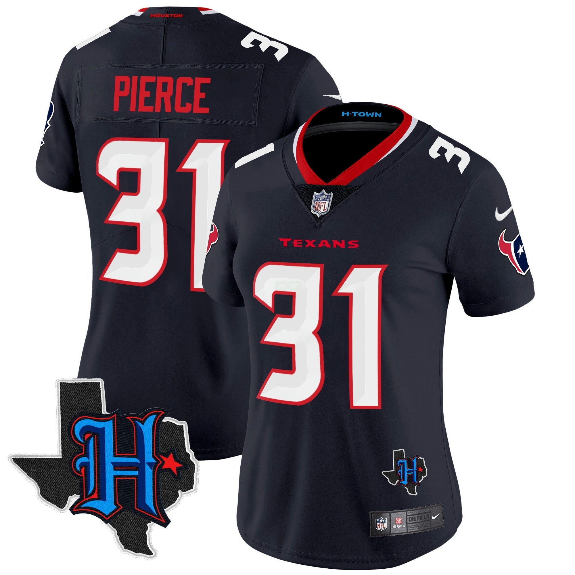 Camisa NFL Women’s Houston 2024 Texas Patch Vapor Limited Jersey