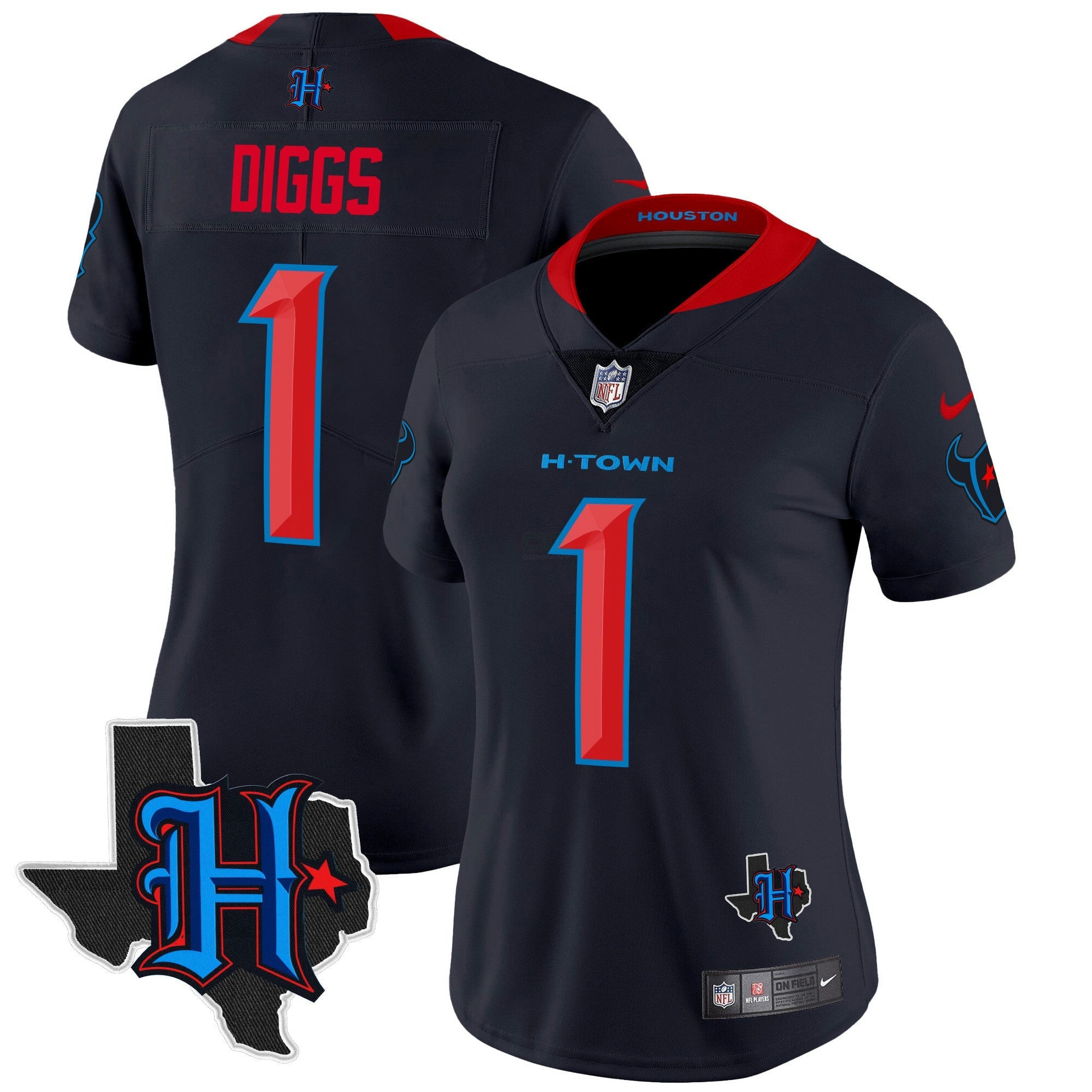 Camisa NFL Women’s Houston 2024 Texas Patch Vapor Limited Jersey