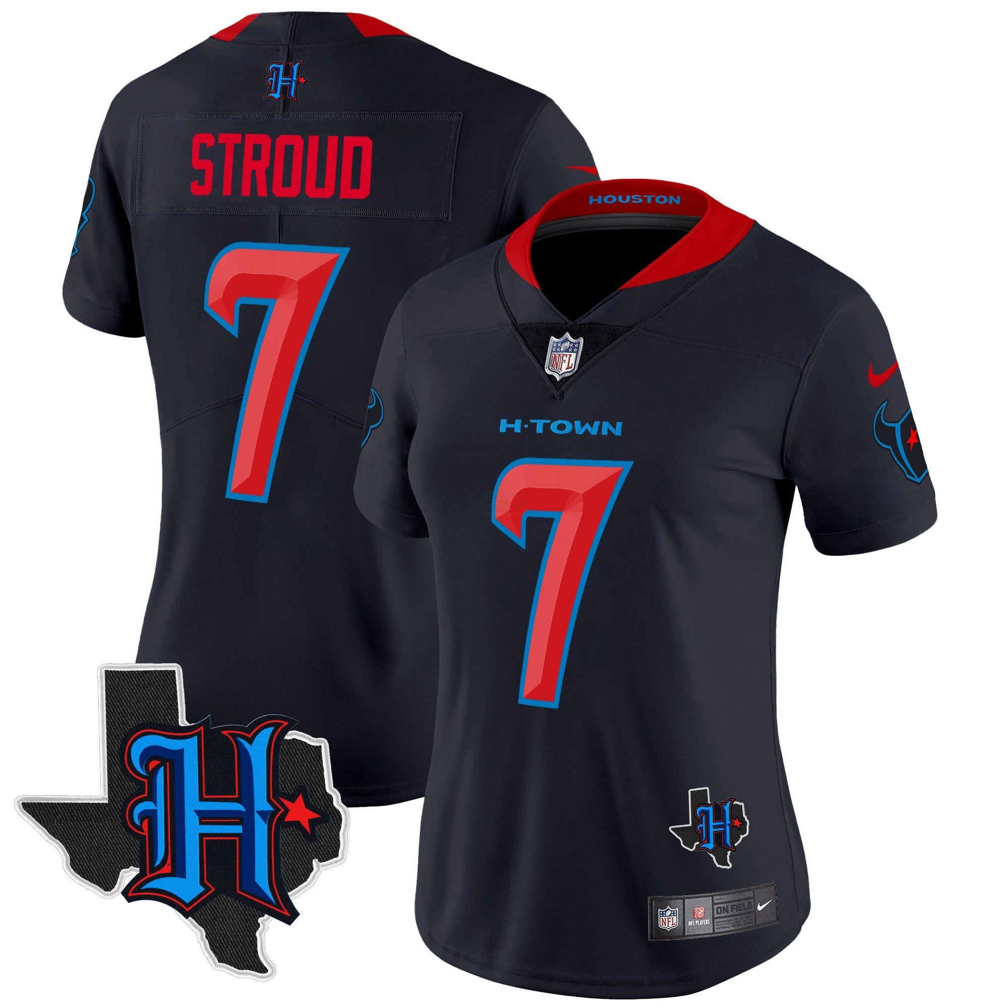 Camisa NFL Women’s Houston 2024 Texas Patch Vapor Limited Jersey