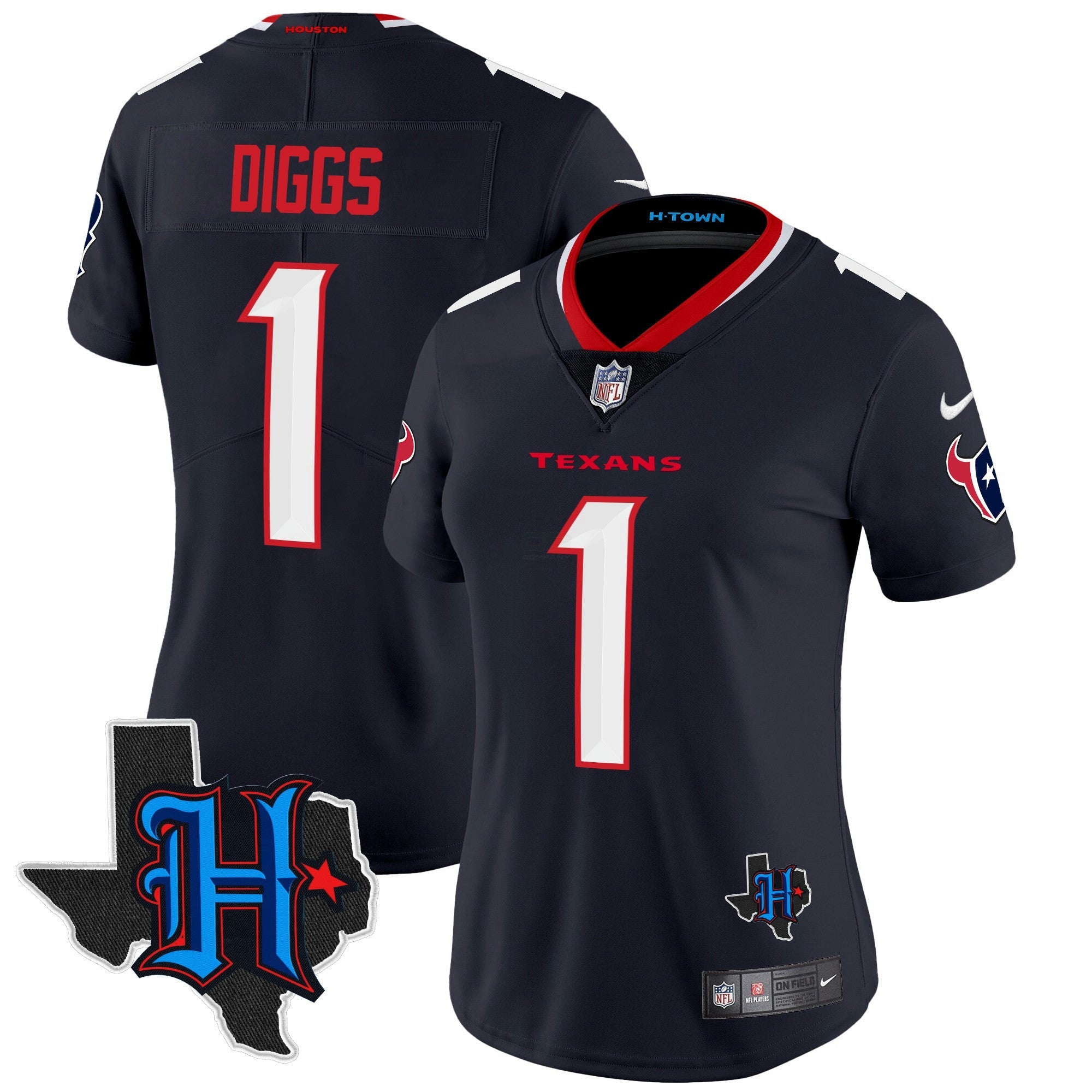 Camisa NFL Women’s Houston 2024 Texas Patch Vapor Limited Jersey