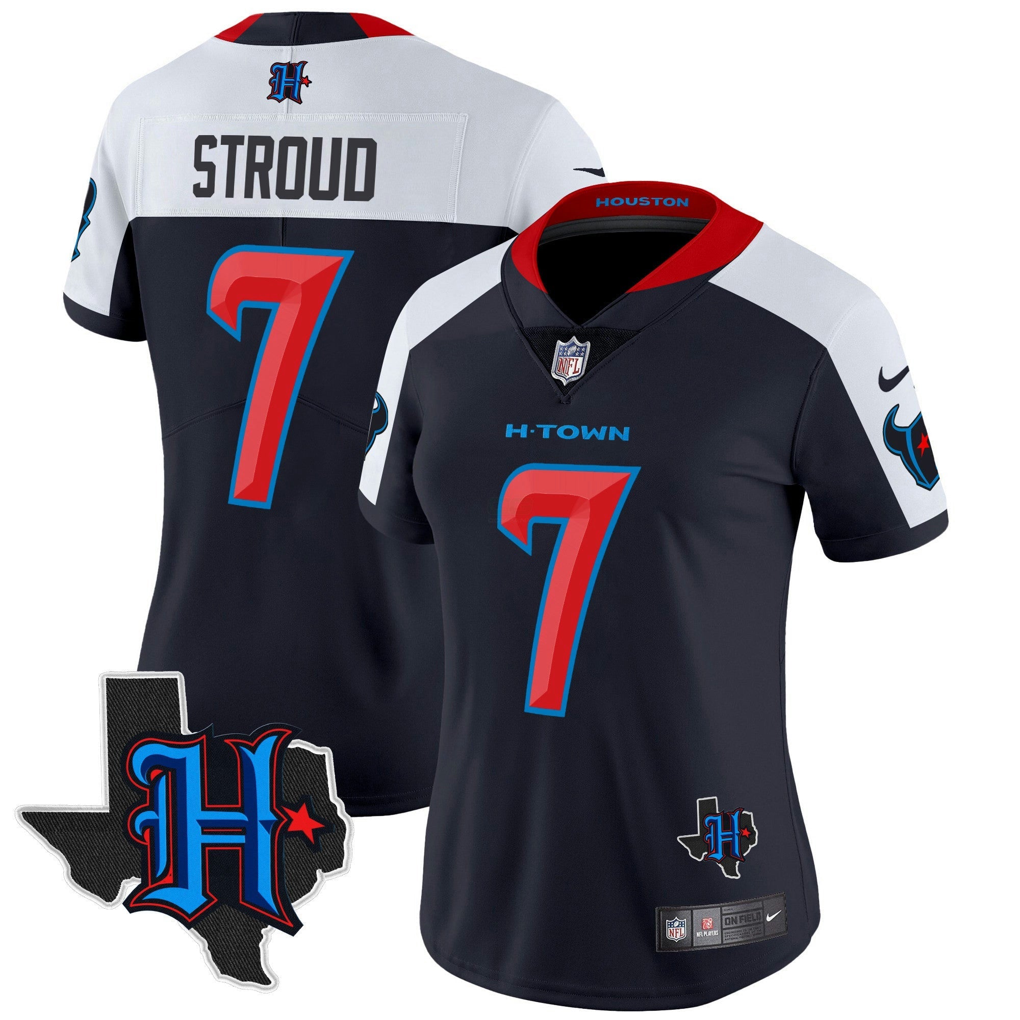 Camisa NFL Women’s Houston 2024 Texas Patch Vapor Limited Jersey