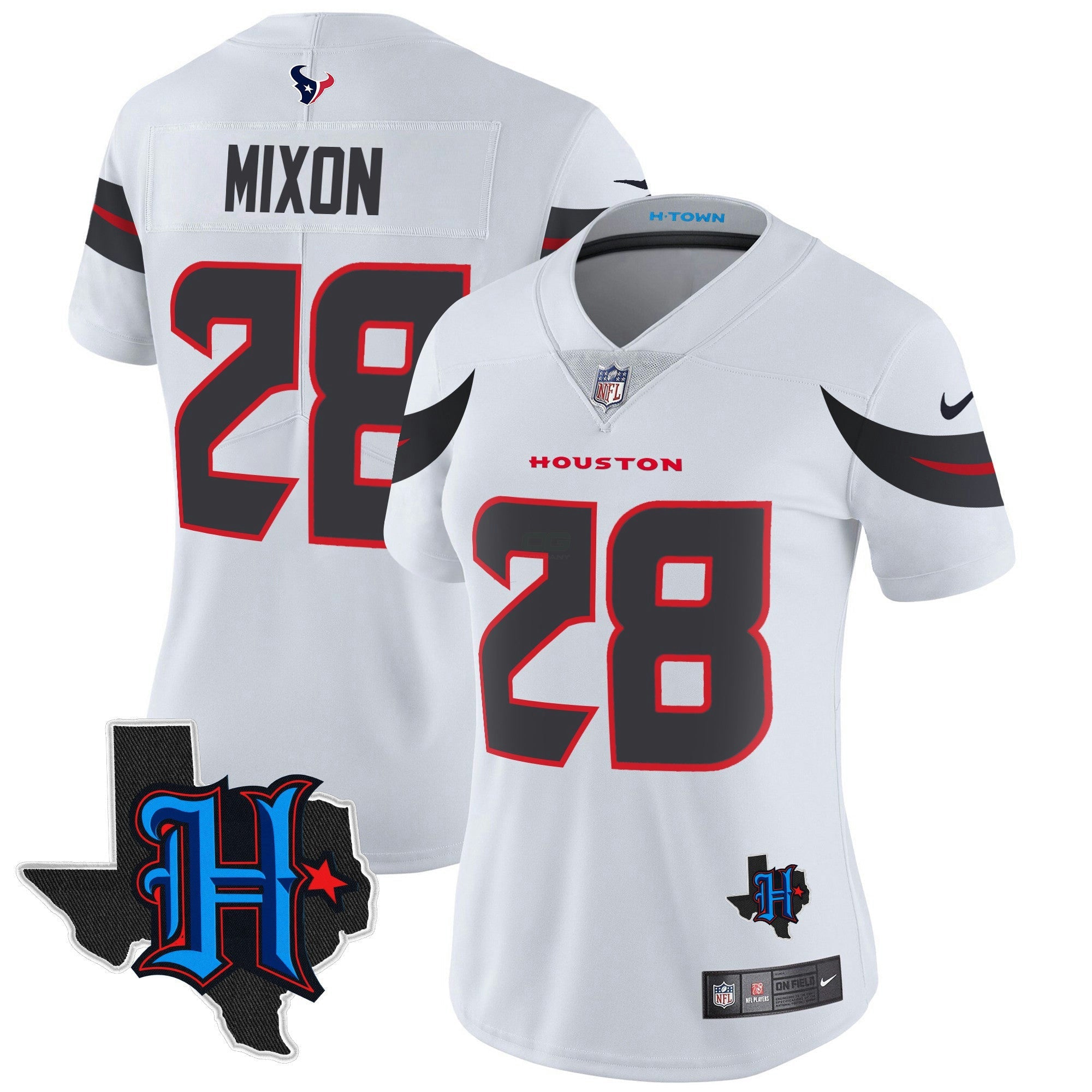 Camisa NFL Women’s Houston 2024 Texas Patch Vapor Limited Jersey