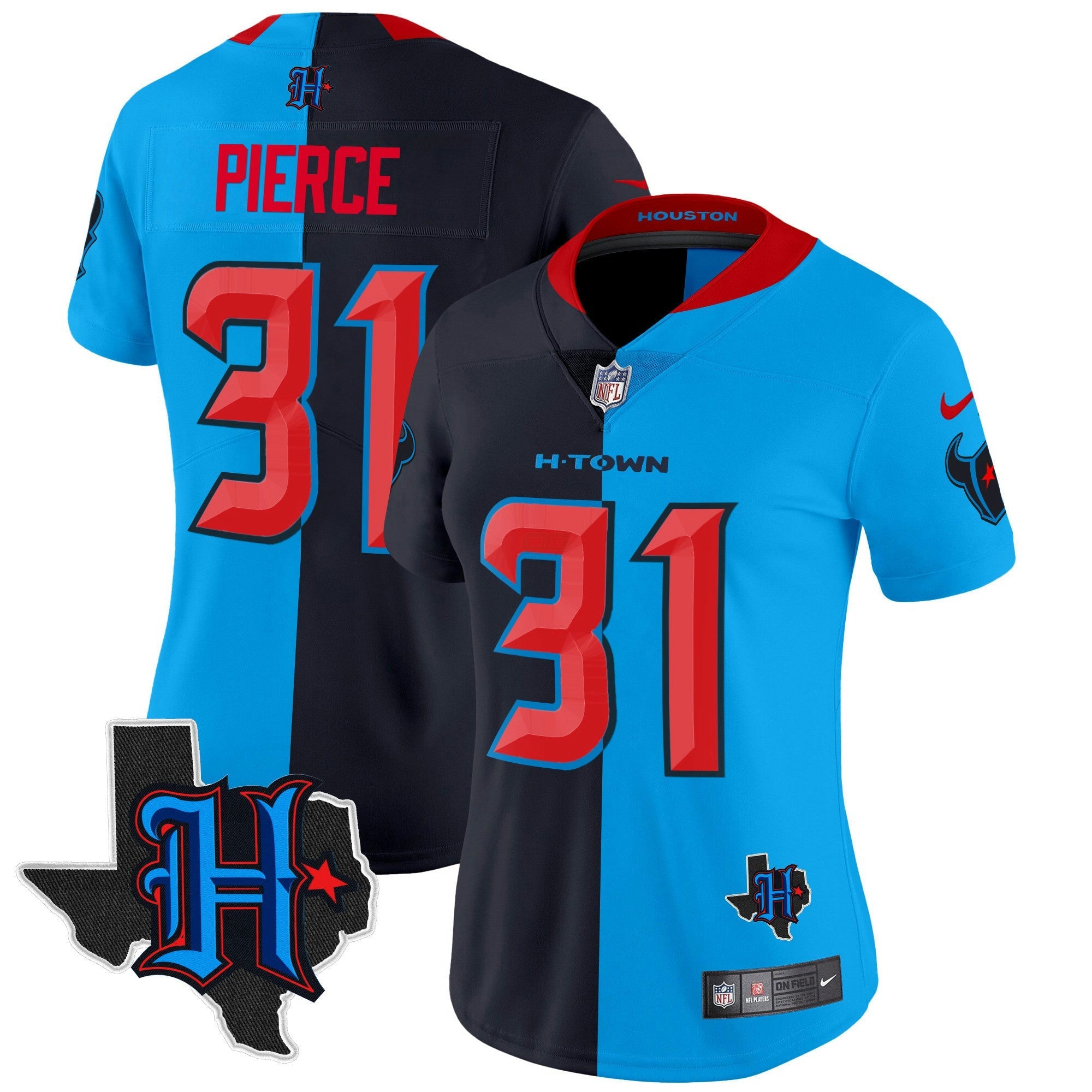 Camisa NFL Women’s Houston 2024 Texas Patch Vapor Limited Jersey V2