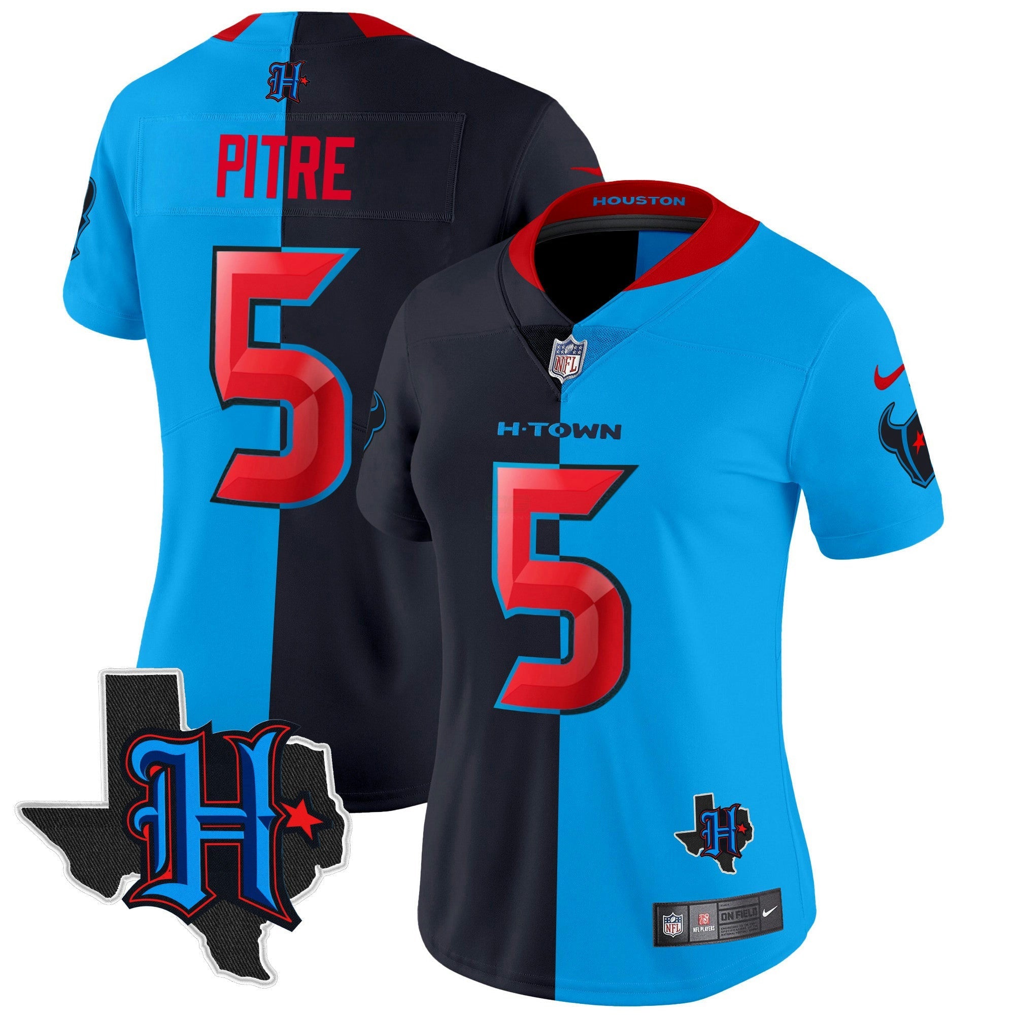 Camisa NFL Women’s Houston 2024 Texas Patch Vapor Limited Jersey V2