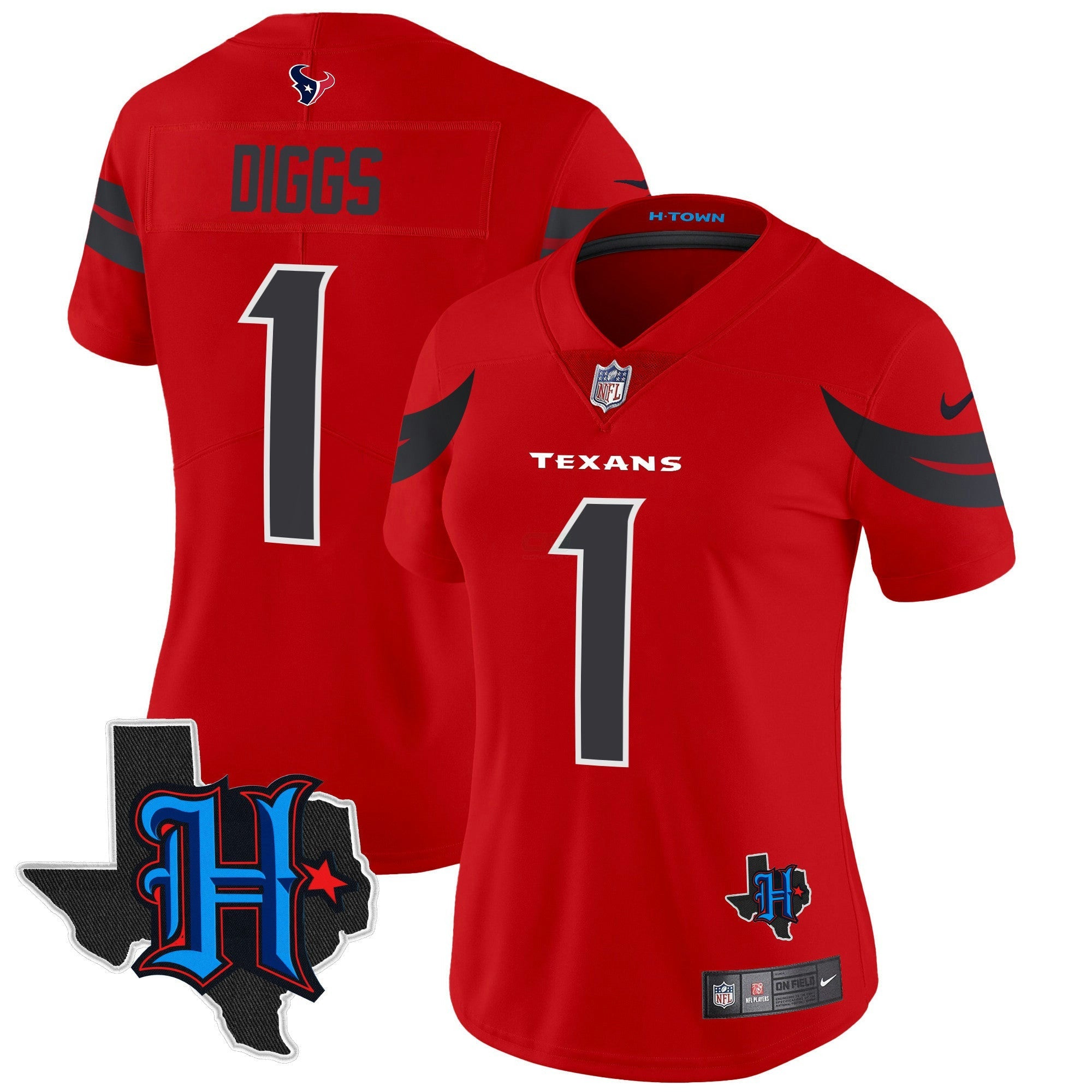 Camisa NFL Women’s Houston 2024 Texas Patch Vapor Limited Jersey V2