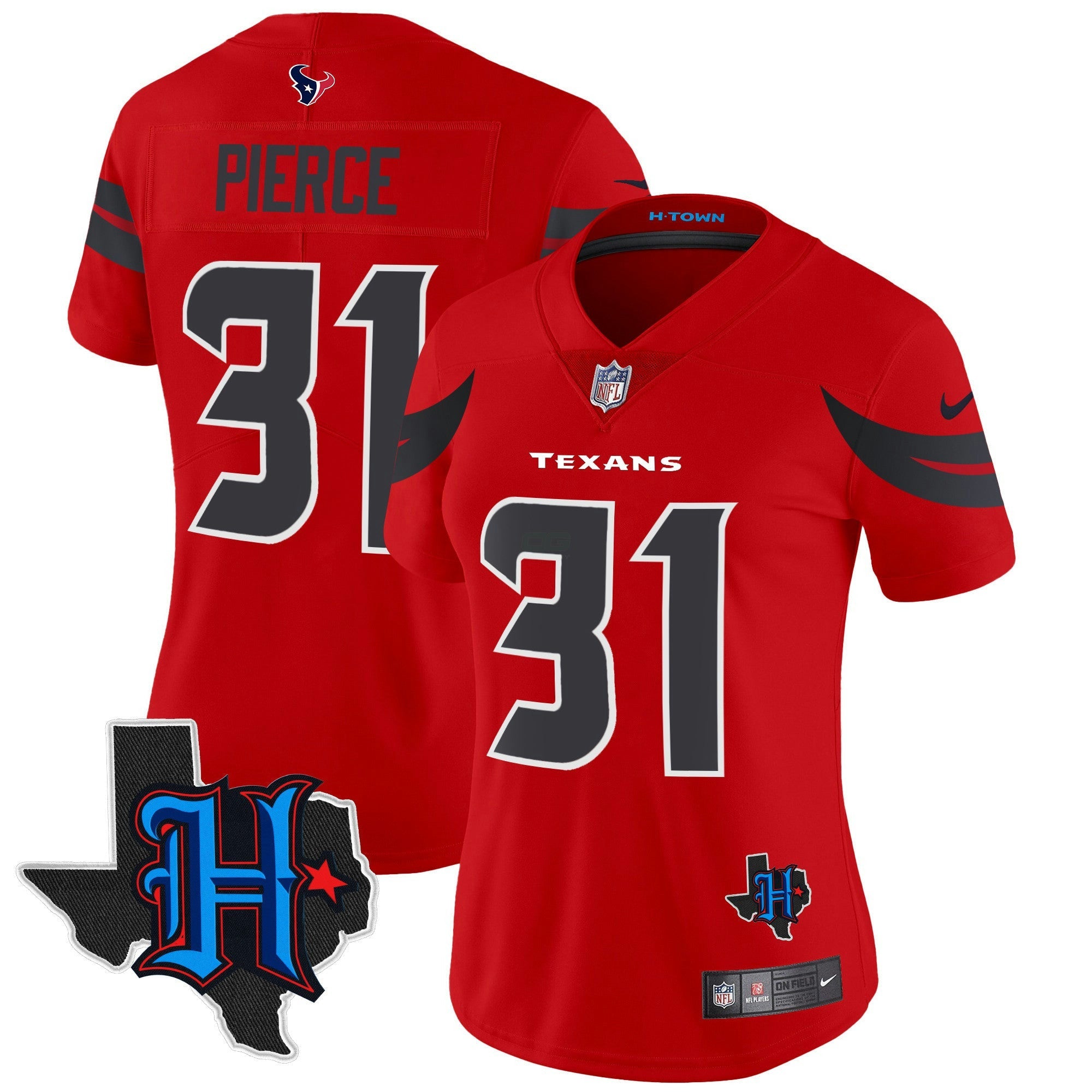 Camisa NFL Women’s Houston 2024 Texas Patch Vapor Limited Jersey V3