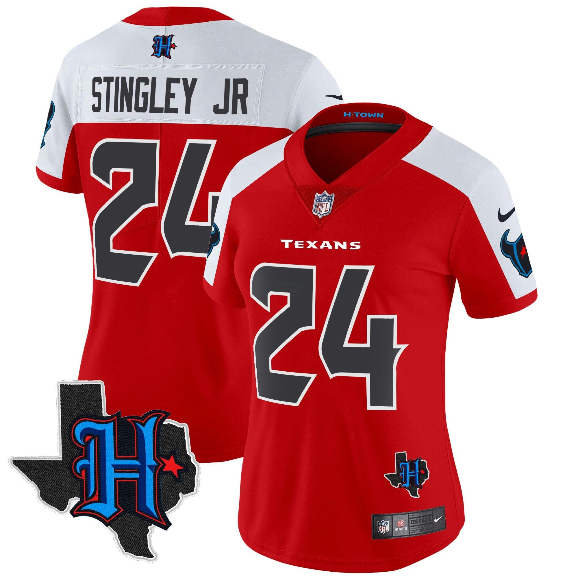 Camisa NFL Women’s Houston 2024 Texas Patch Vapor Limited Jersey