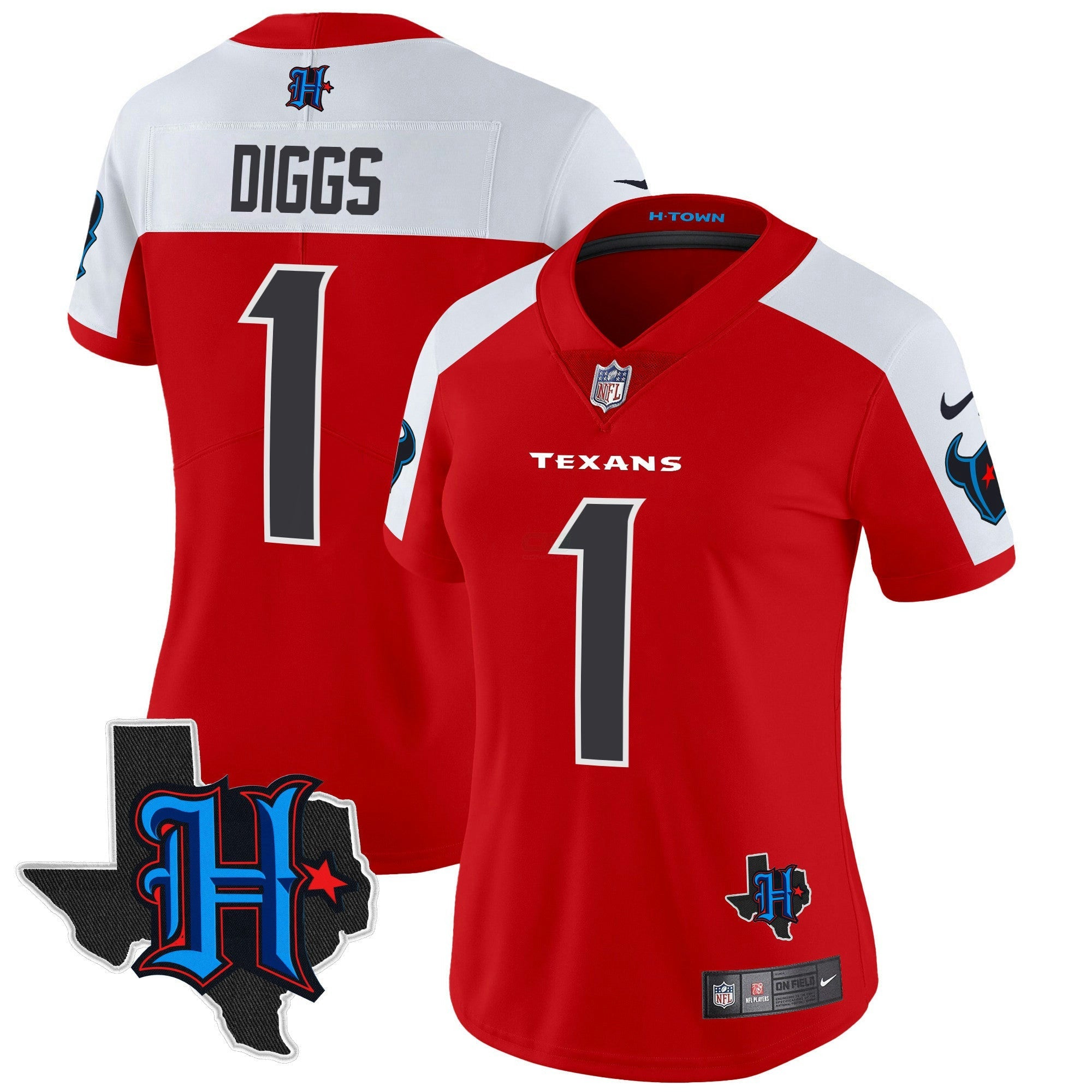 Camisa NFL Women’s Houston 2024 Texas Patch Vapor Limited Jersey