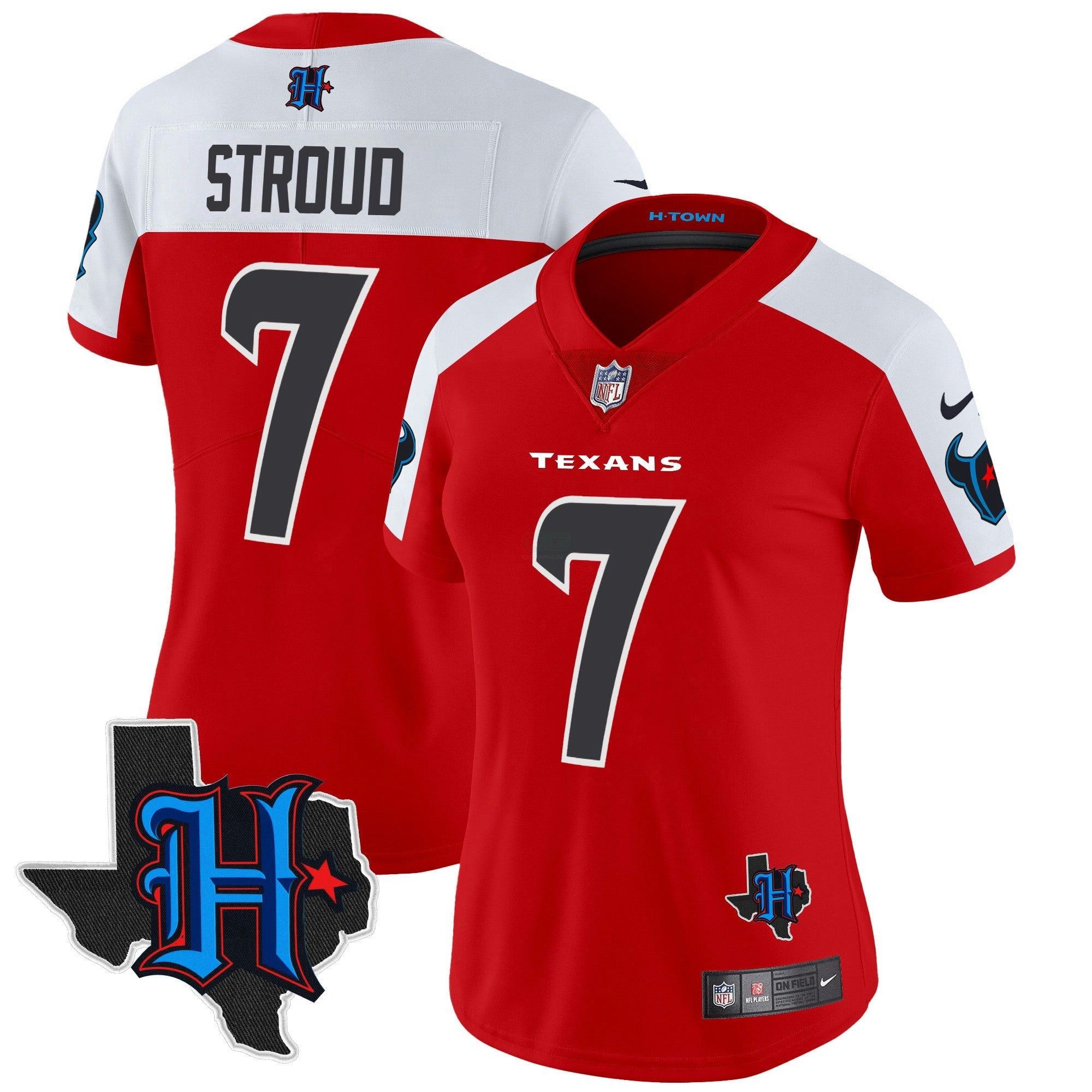 Camisa NFL Women’s Houston 2024 Texas Patch Vapor Limited Jersey