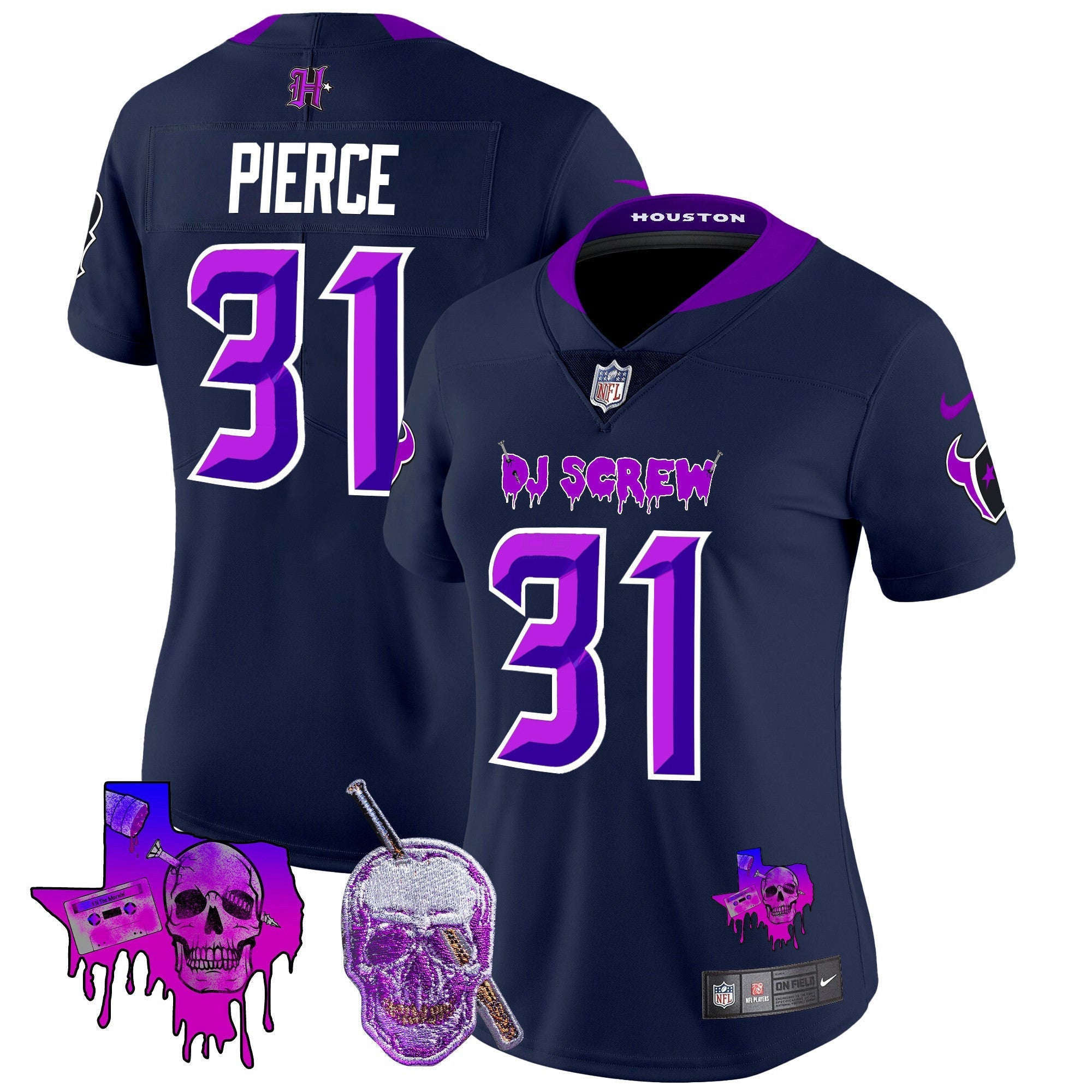 Camisa NFL Women’s Houston DJ Screw Vapor Limited Jersey