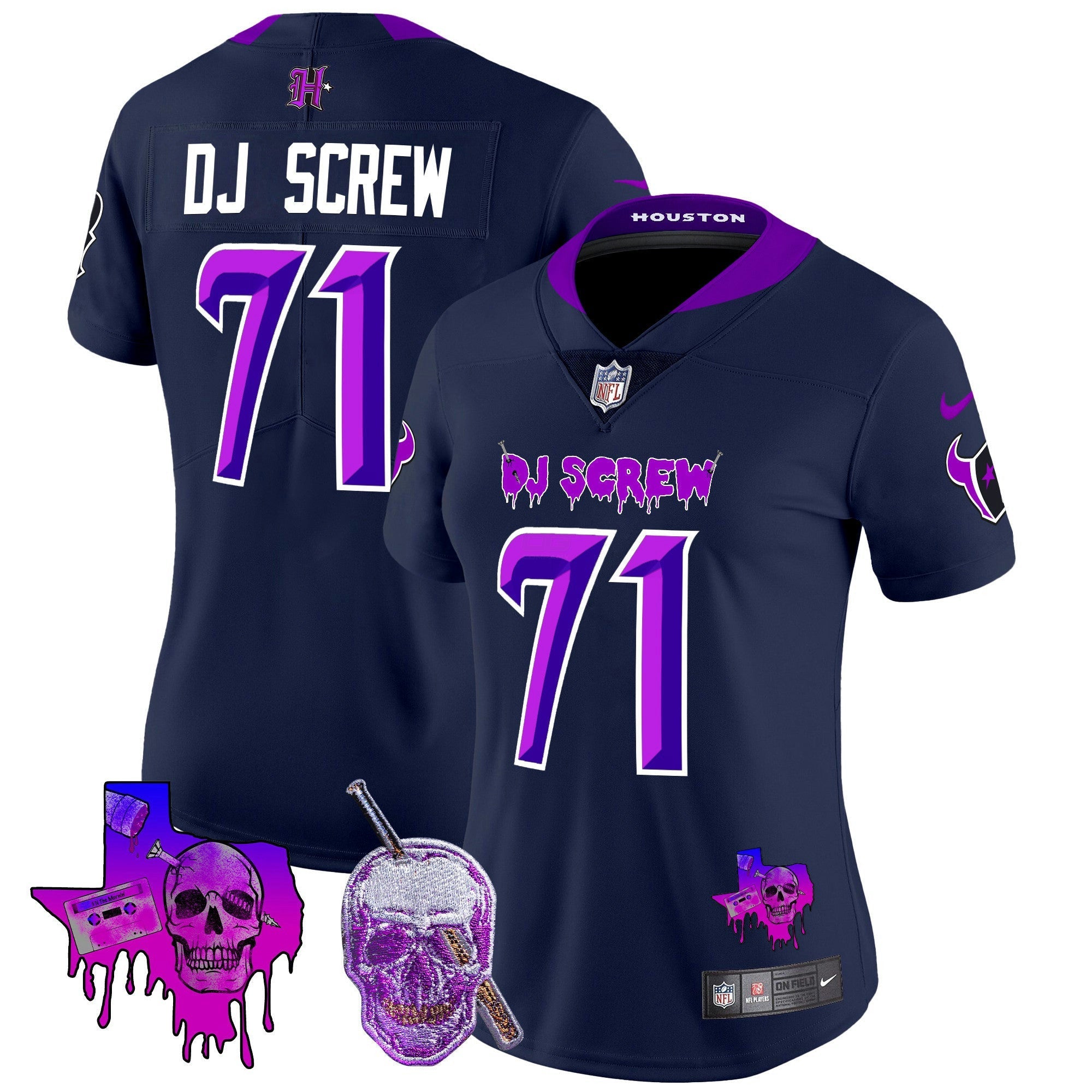 Camisa NFL Women’s Houston DJ Screw Vapor Limited Jersey