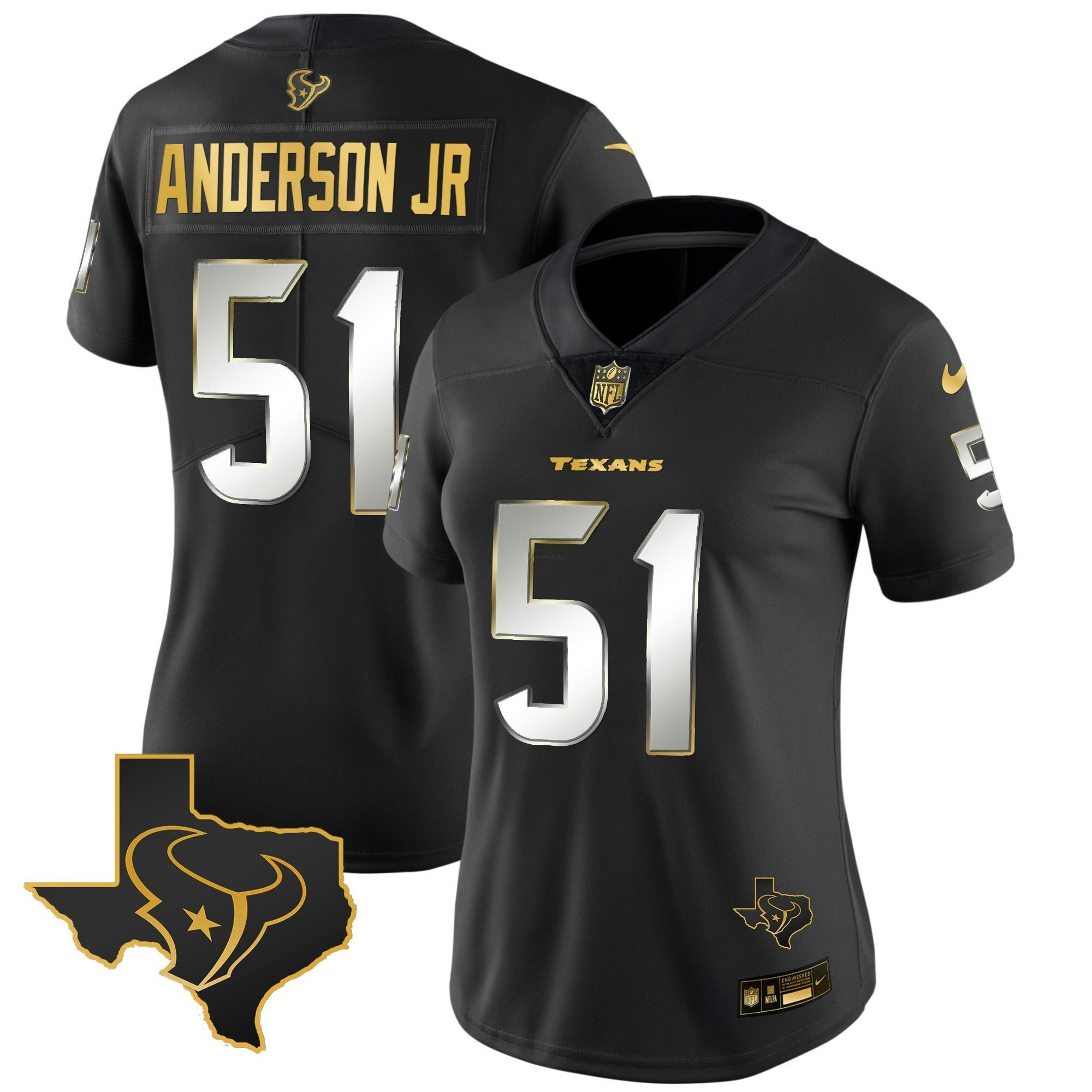Camisa NFL Women’s Houston Gold Vapor Limited Jersey