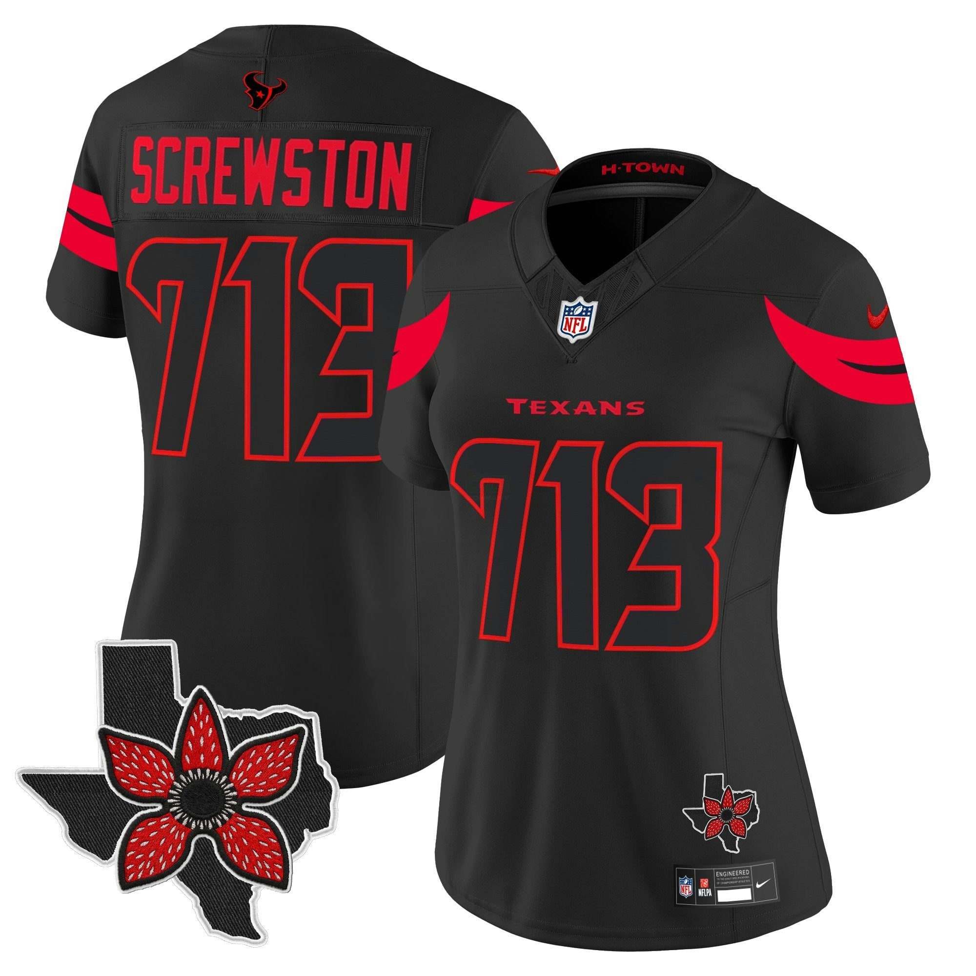 Camisa NFL Women’s Houston ‘Stranger Things Edition’ Vapor Limited Jersey