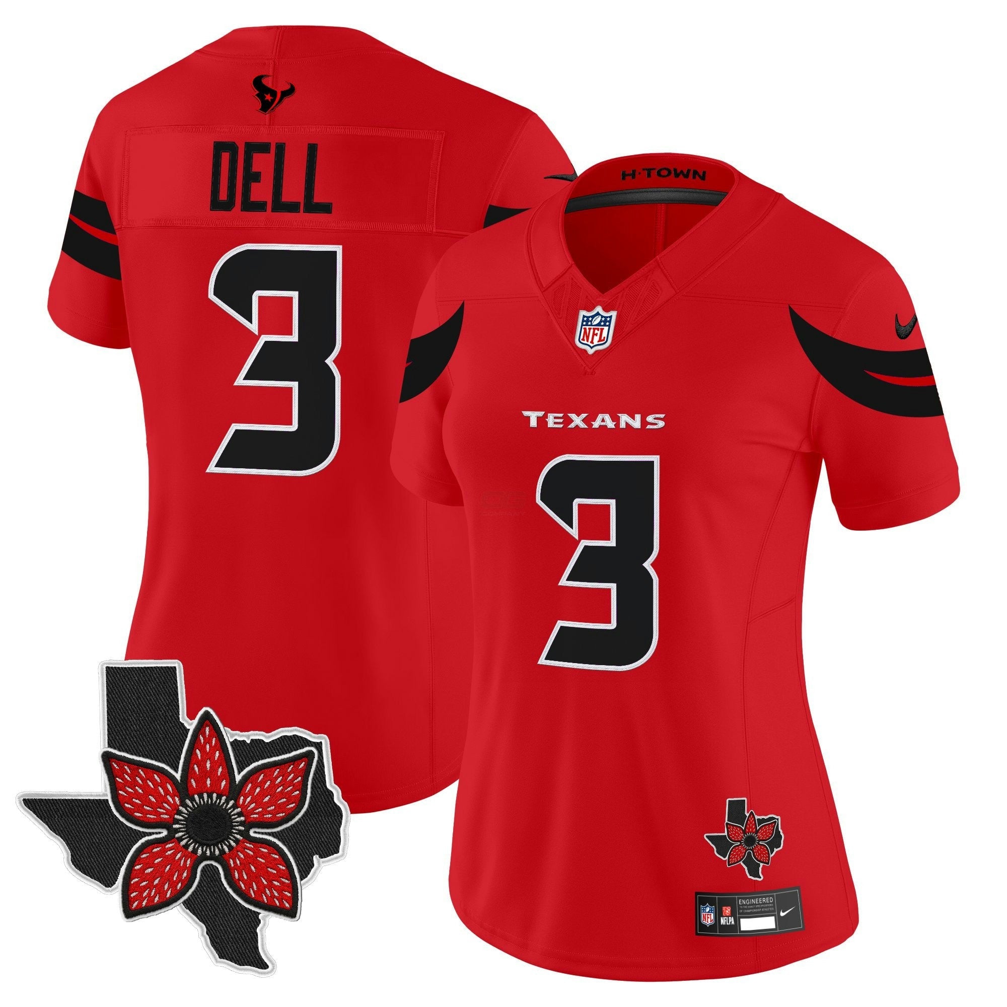 Camisa NFL Women’s Houston ‘Stranger Things Edition’ Vapor Limited Jersey