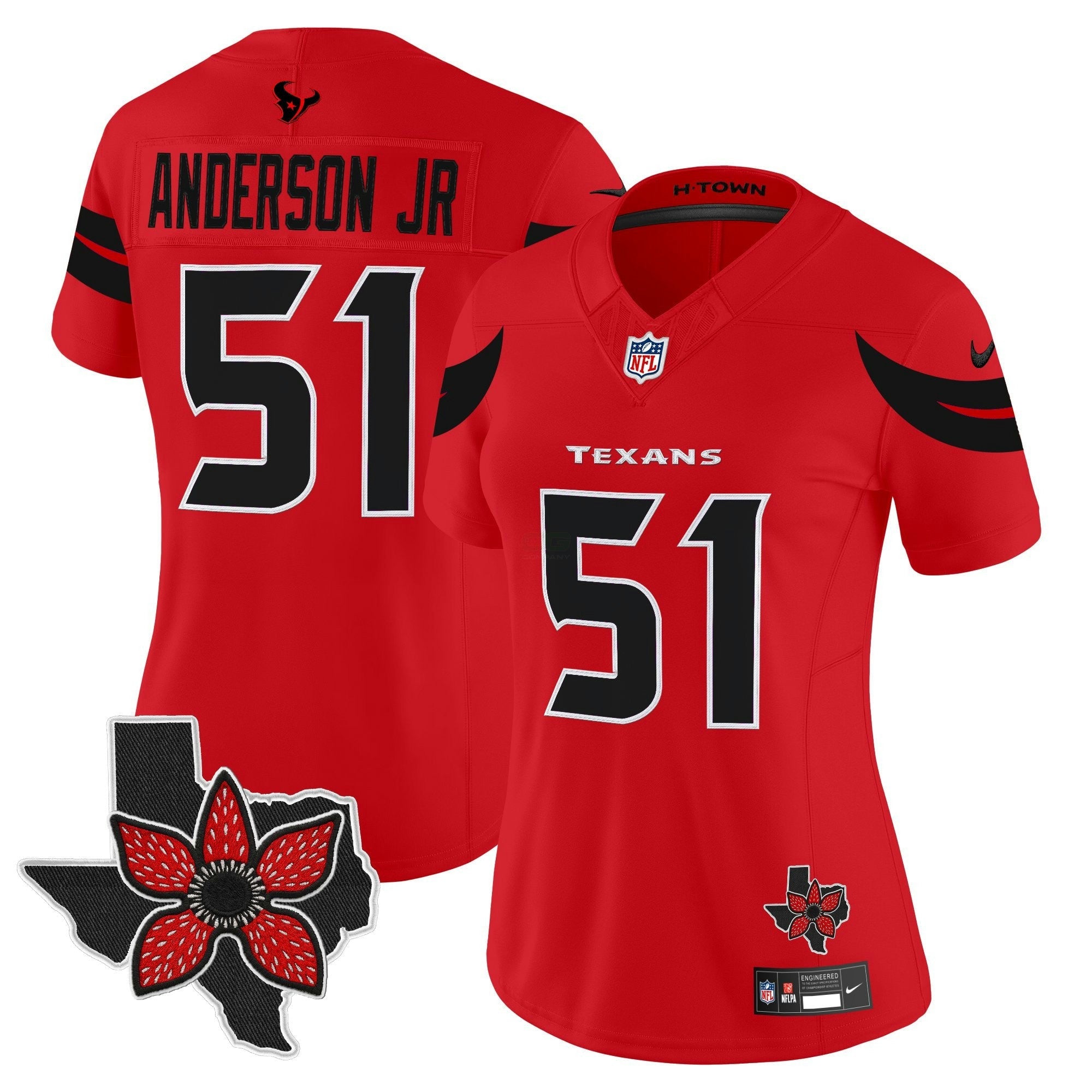 Camisa NFL Women’s Houston ‘Stranger Things Edition’ Vapor Limited Jersey