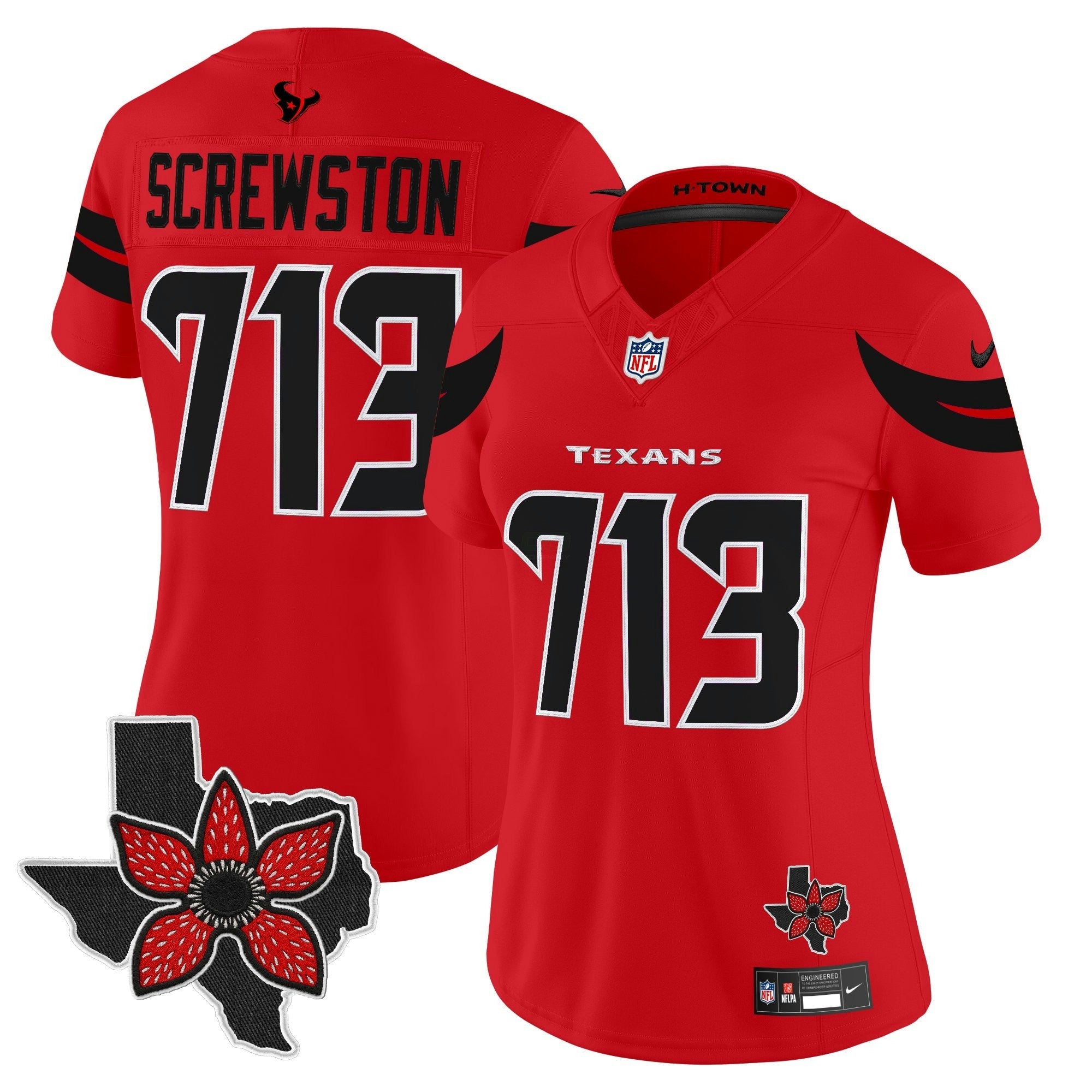 Camisa NFL Women’s Houston ‘Stranger Things Edition’ Vapor Limited Jersey