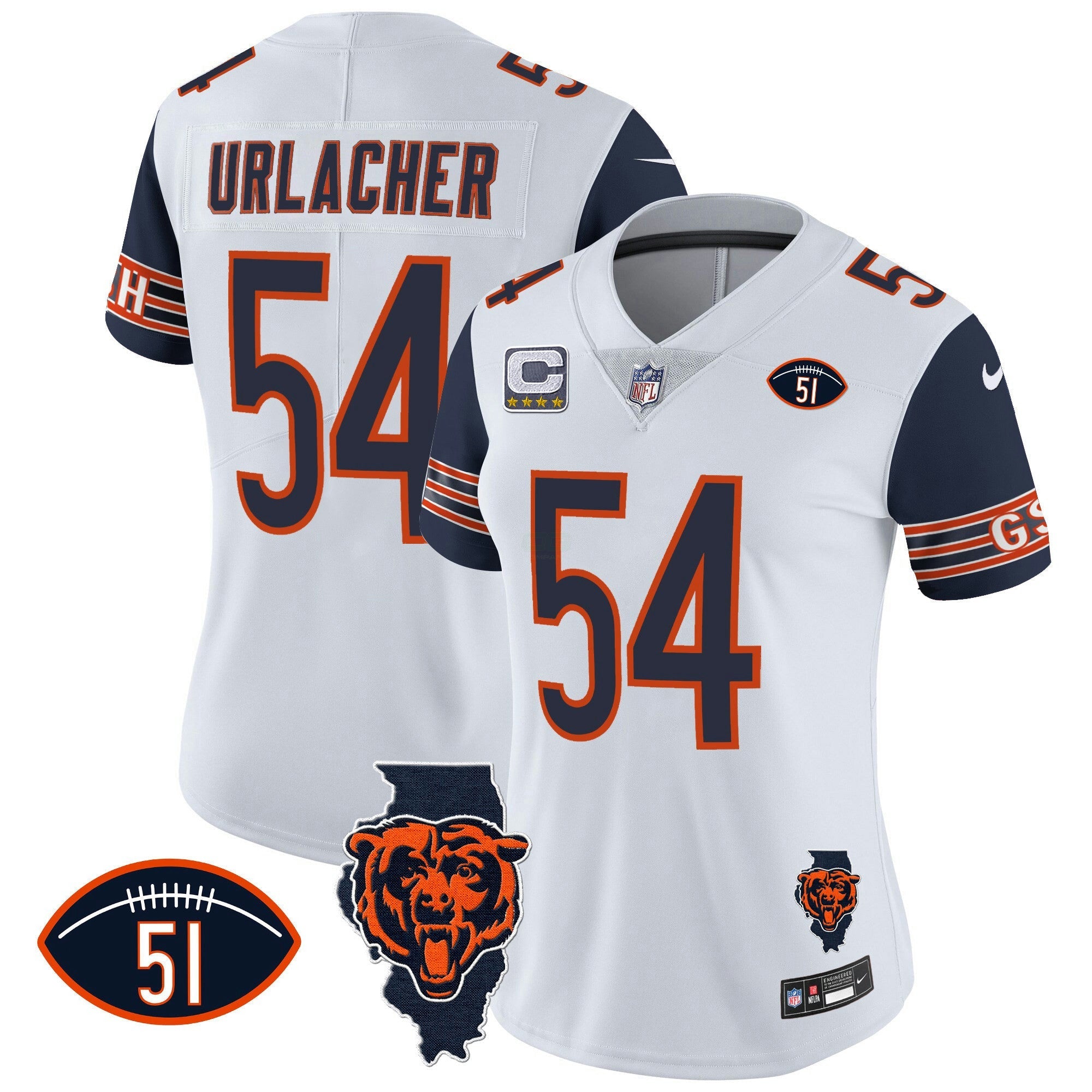 Camisa NFL Women’s Illinois Patch Vapor Jersey