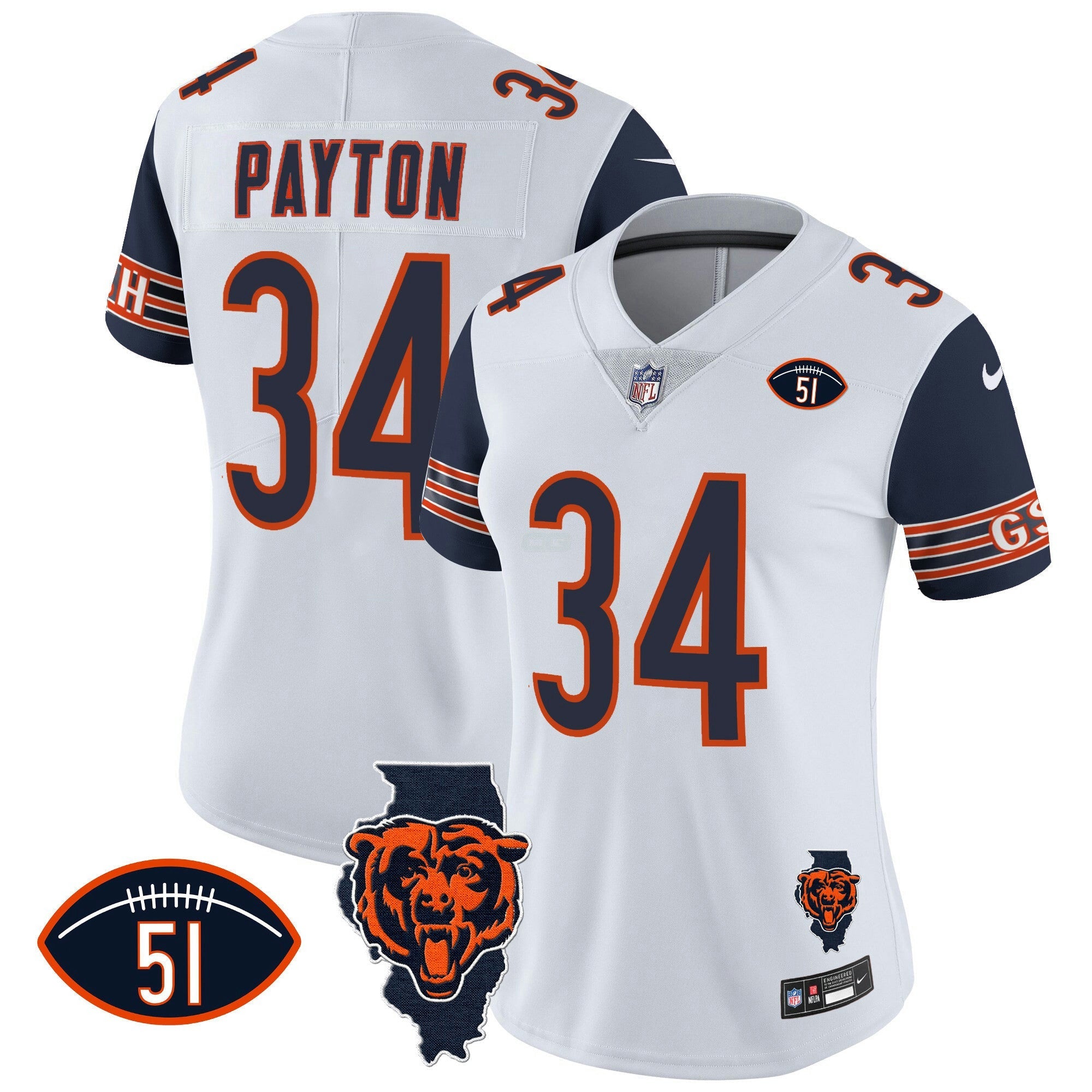 Camisa NFL Women’s Illinois Patch Vapor Jersey