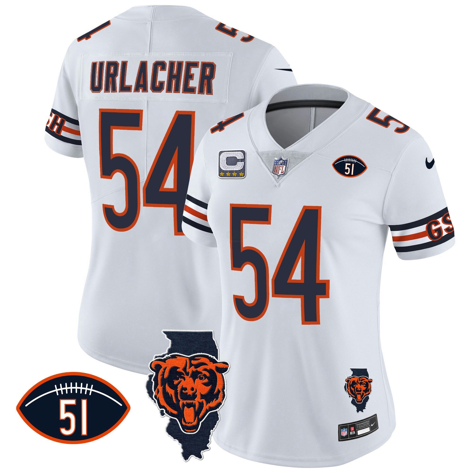 Camisa NFL Women’s Illinois Patch Vapor Jersey