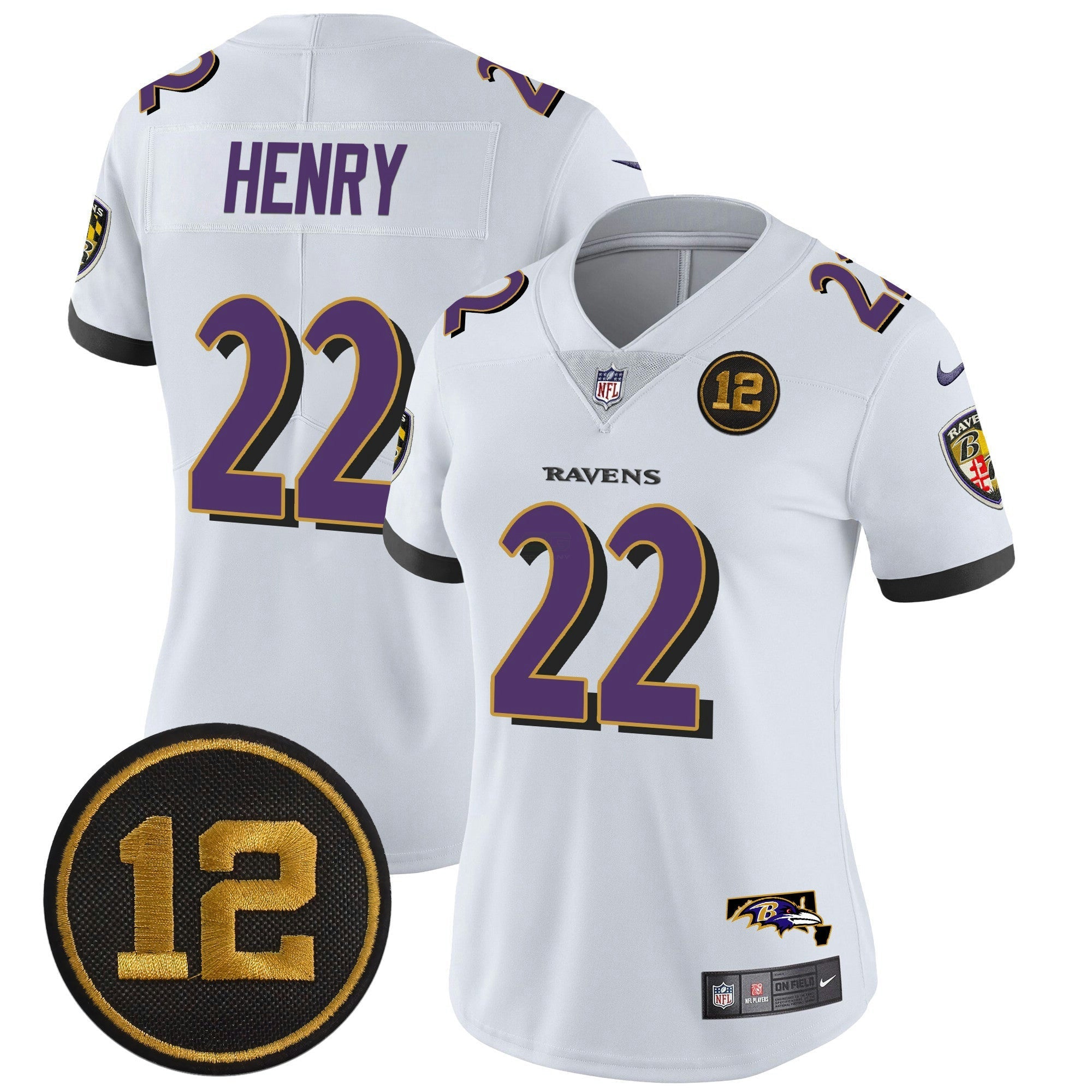 Camisa NFL Women’s Jacoby Jones Patch Vapor Limited Jersey