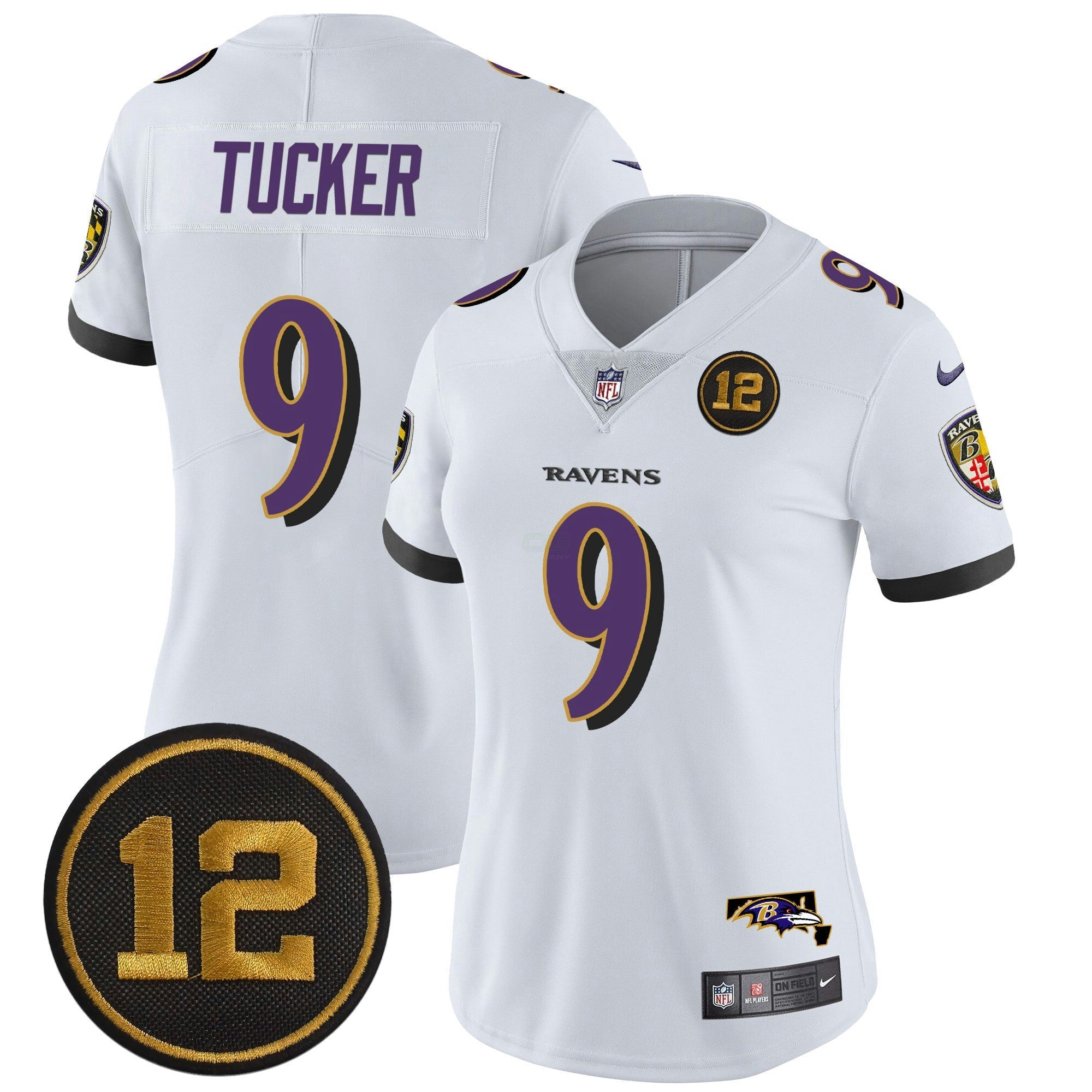 Camisa NFL Women’s Jacoby Jones Patch Vapor Limited Jersey