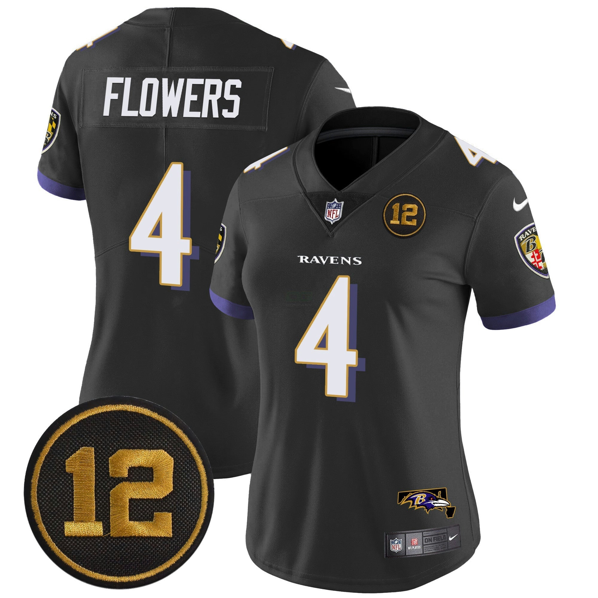Camisa NFL Women’s Jacoby Jones Patch Vapor Limited Jersey