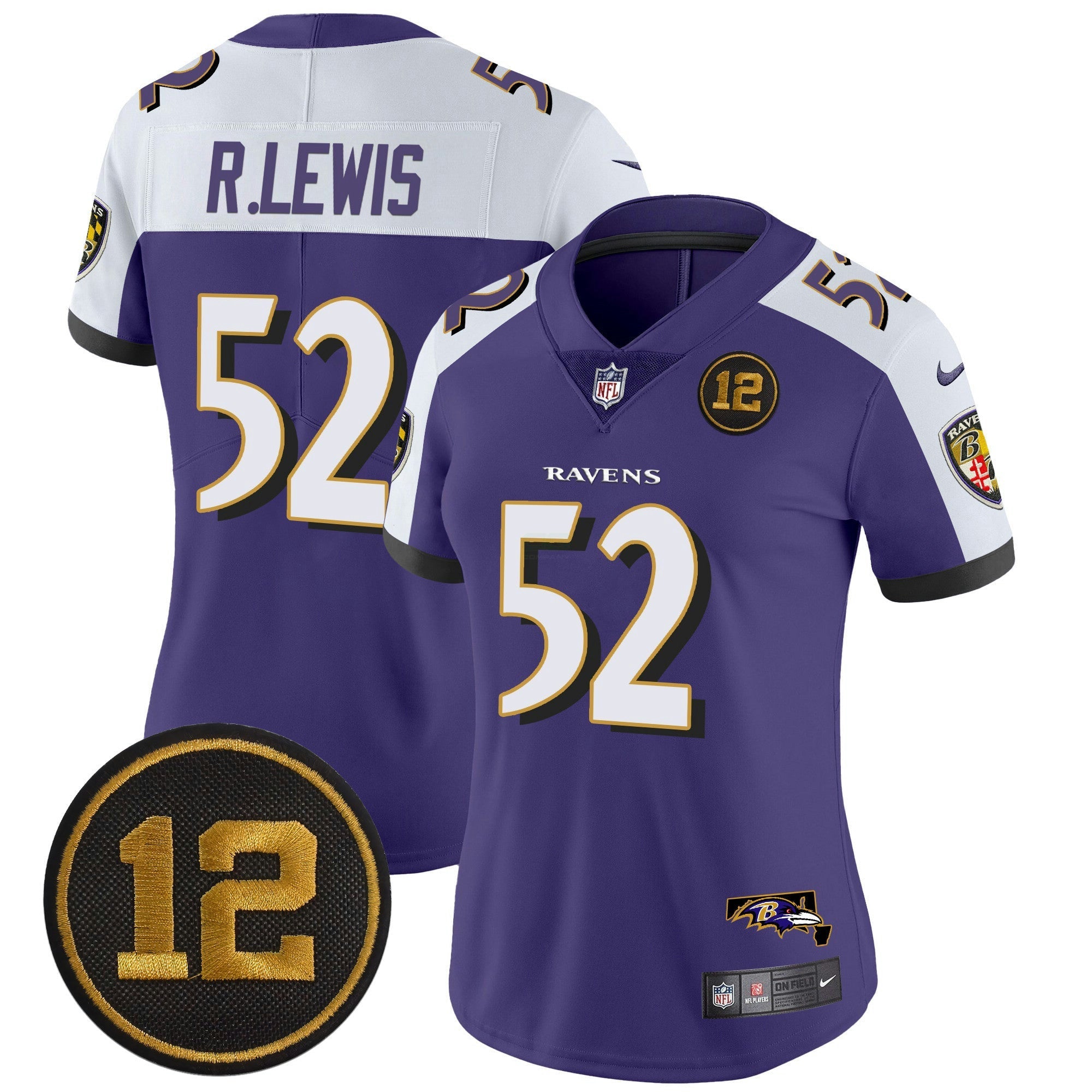 Camisa NFL Women’s Jacoby Jones Patch Vapor Limited Jersey