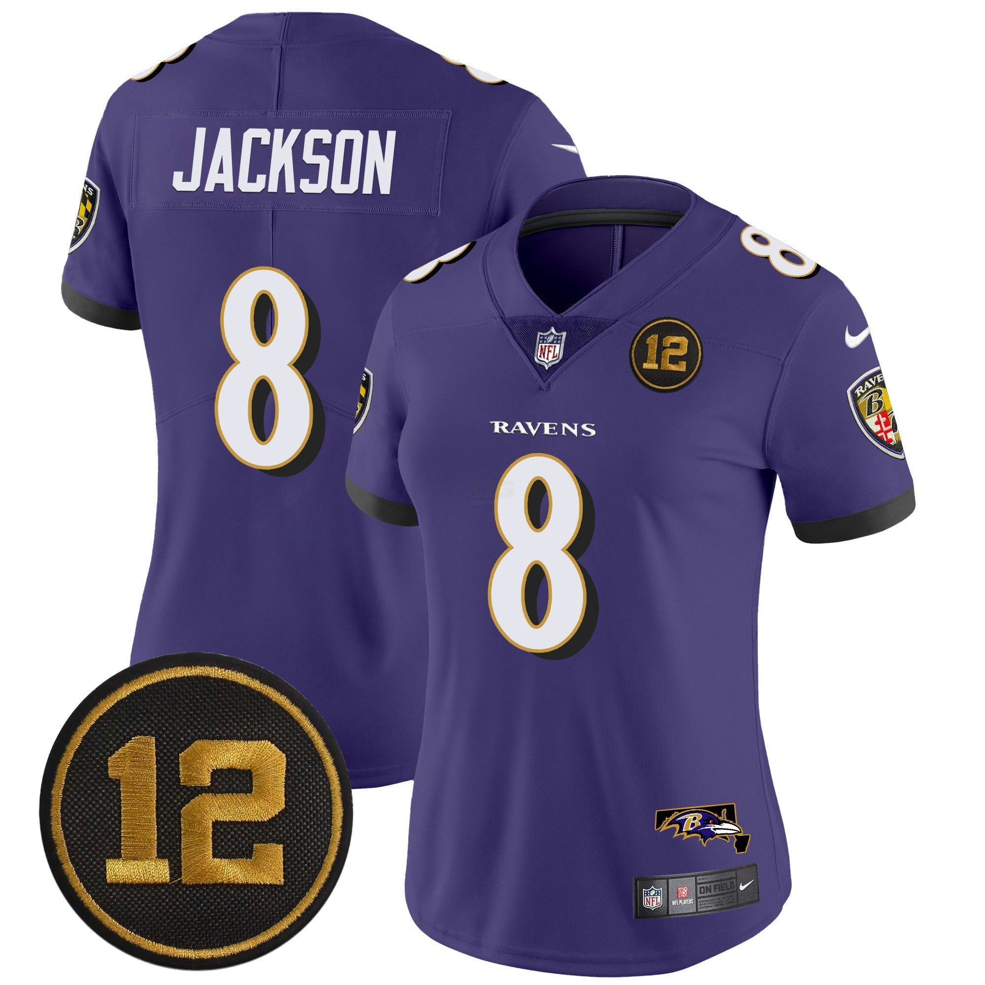 Camisa NFL Women’s Jacoby Jones Patch Vapor Limited Jersey